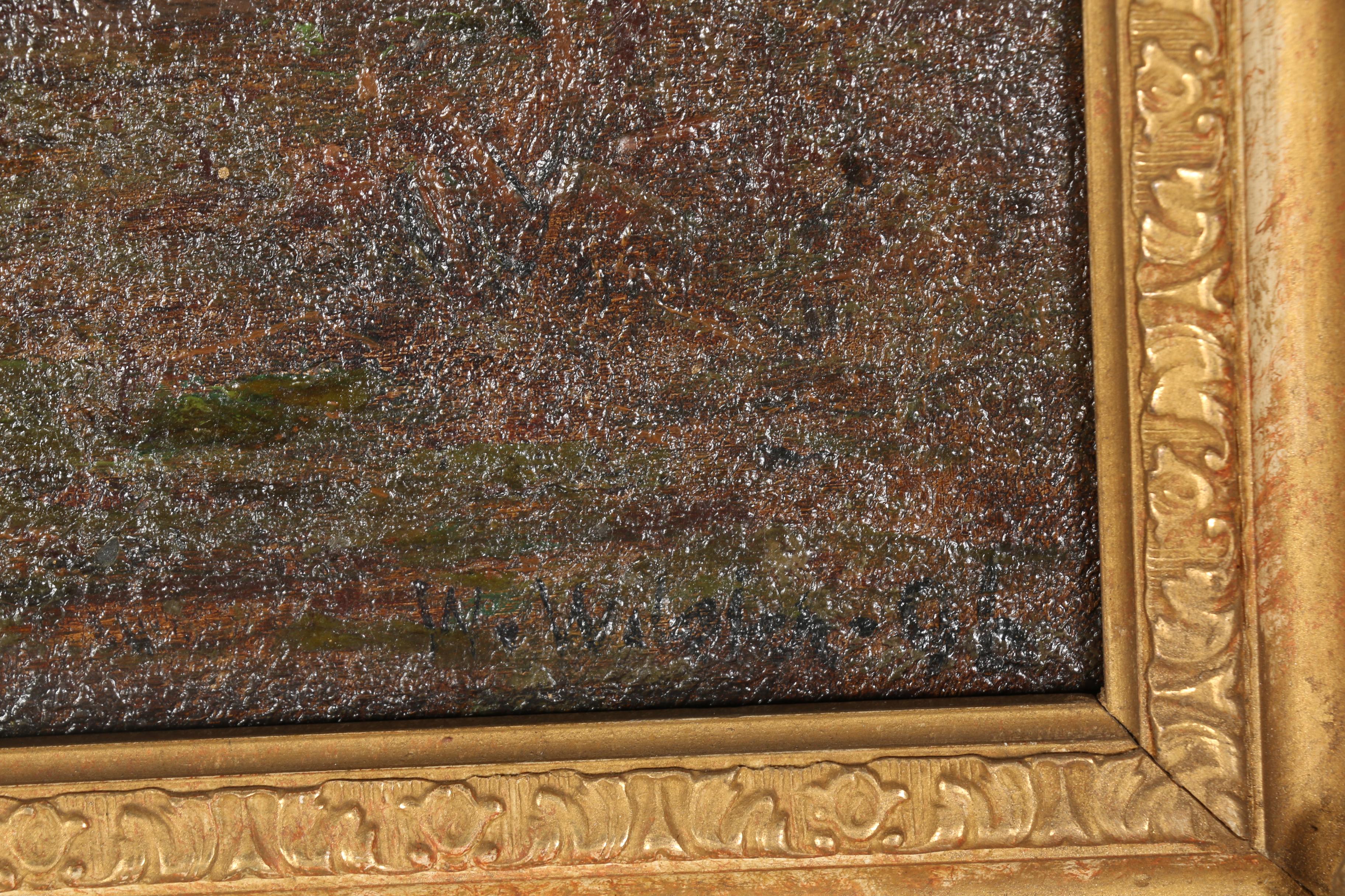 W. Wilson Oil Painting on Canvas of Landscape