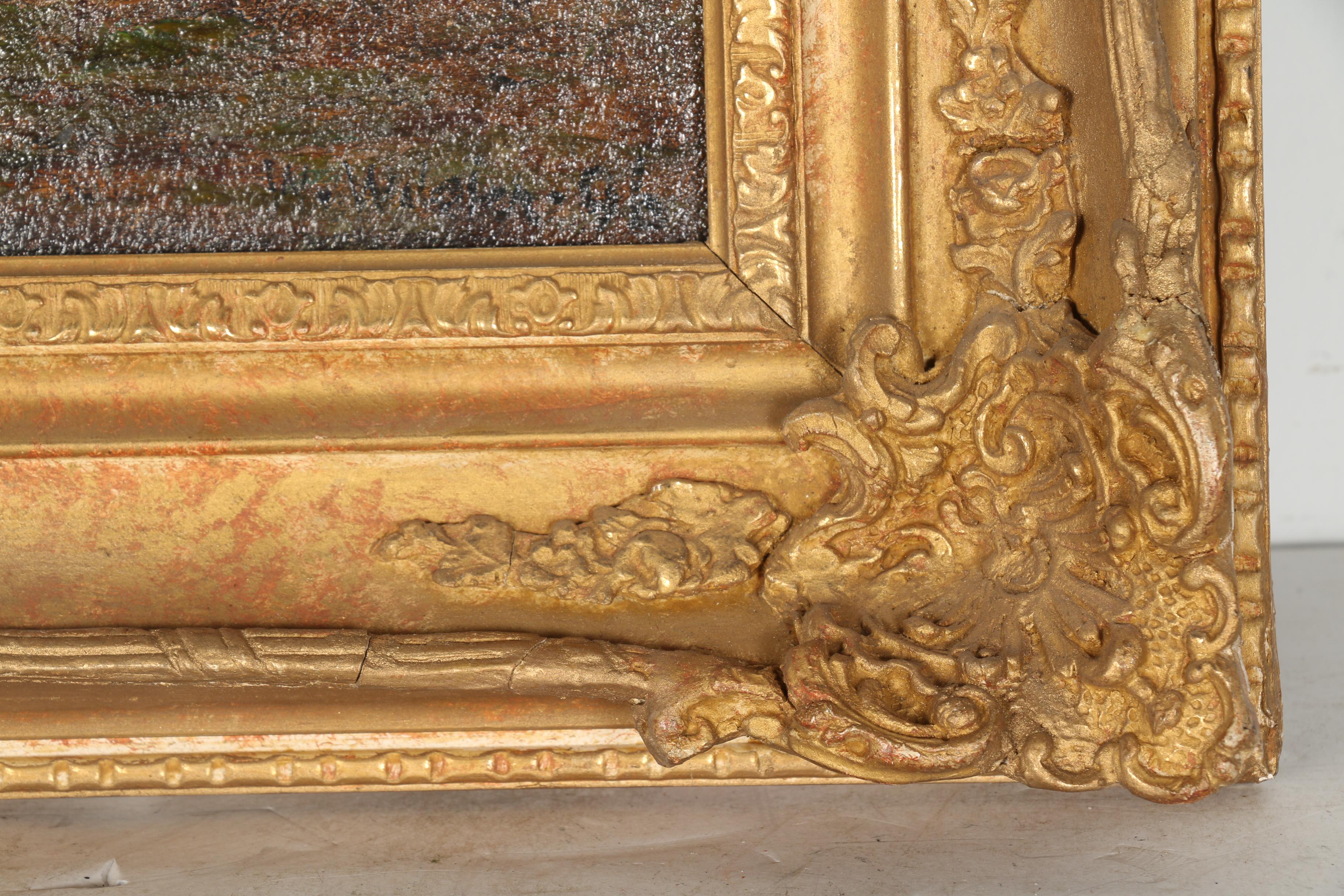 W. Wilson Oil Painting on Canvas of Landscape