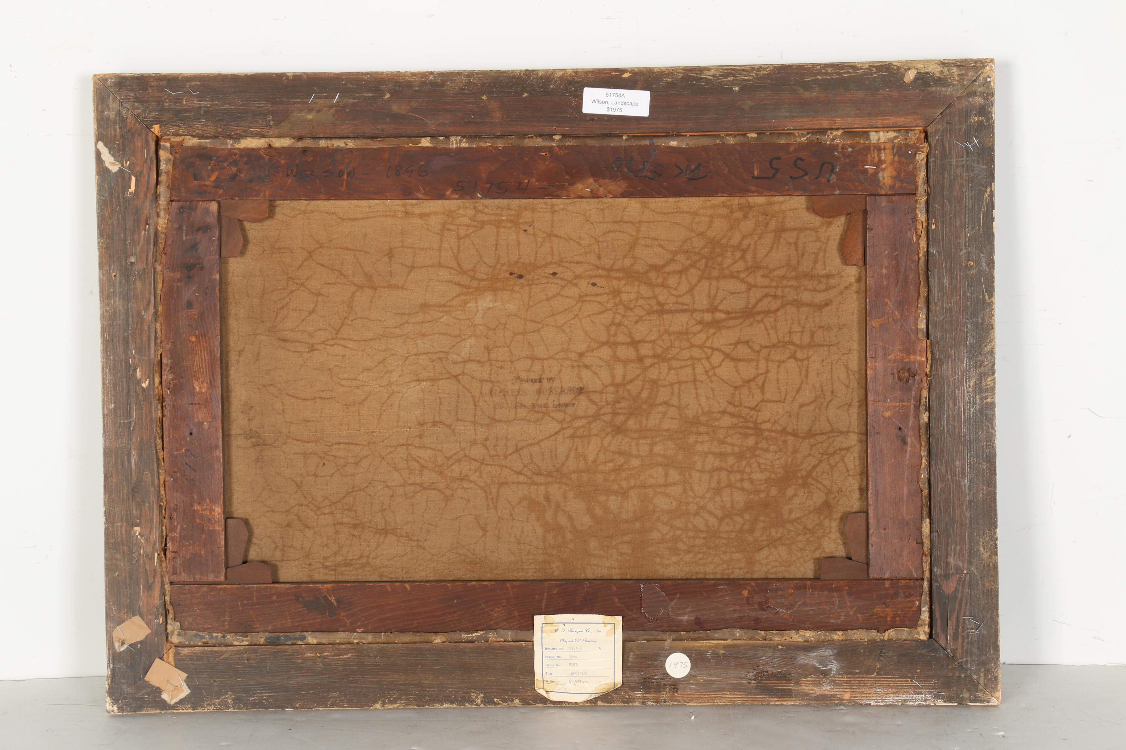 W. Wilson Oil Painting on Canvas of Landscape