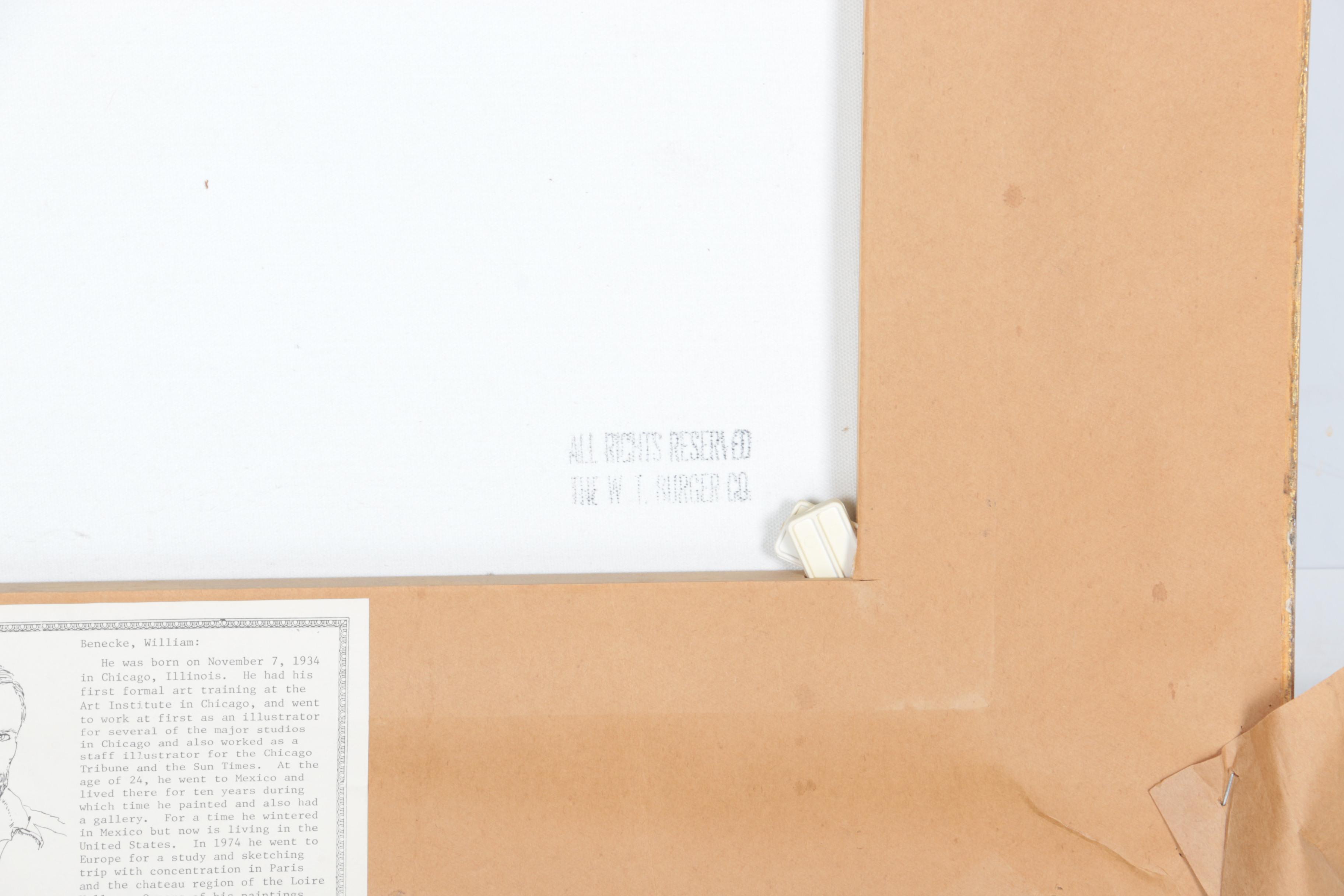 William Benecke Oil Painting on Canvas "Las Mananitas"