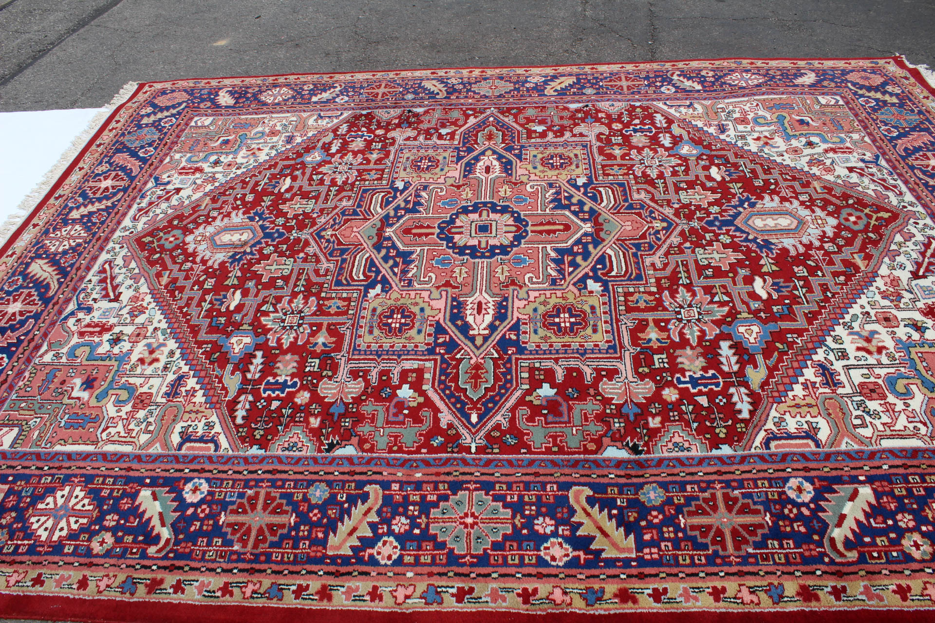 Hand Knotted Indian "Ardabil" Room Size Rug