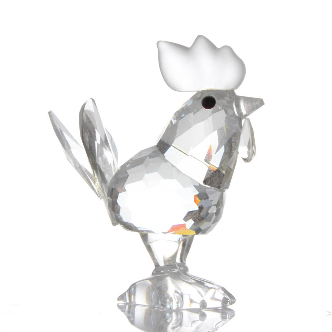 Swarovski Crystal Chicken Figurines EBTH
