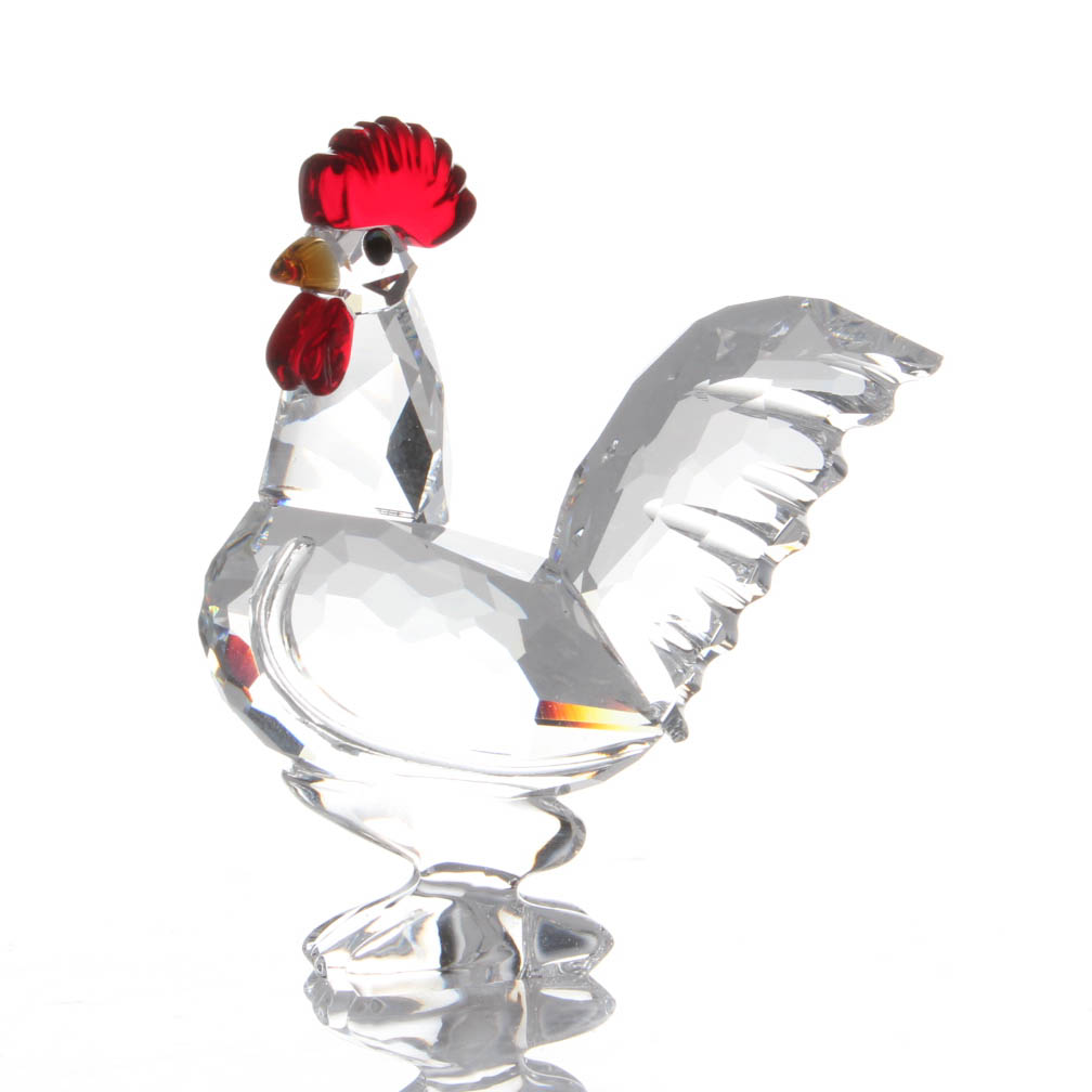 Swarovski Crystal Chicken Figurines