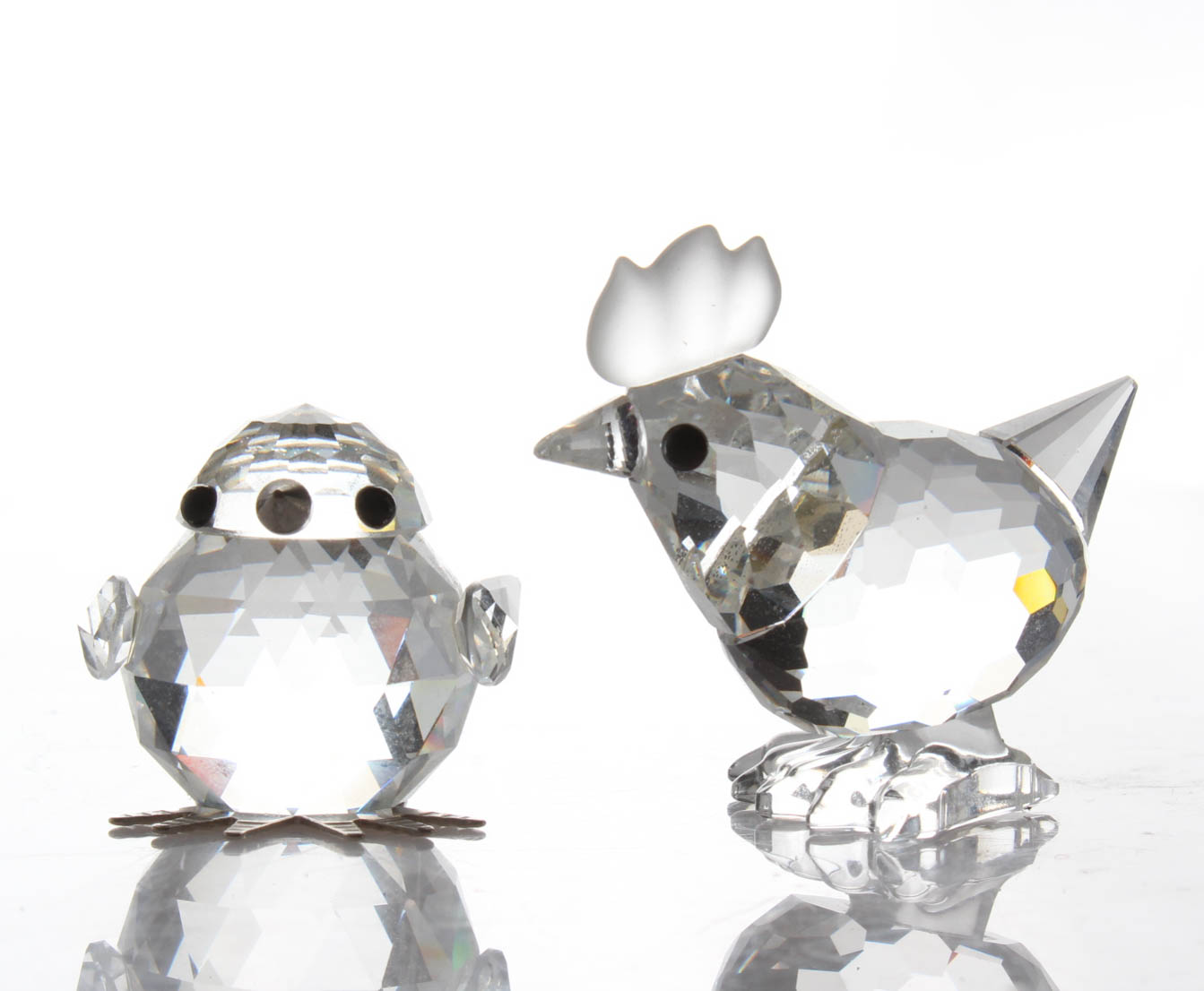 Swarovski Crystal Chicken Figurines EBTH