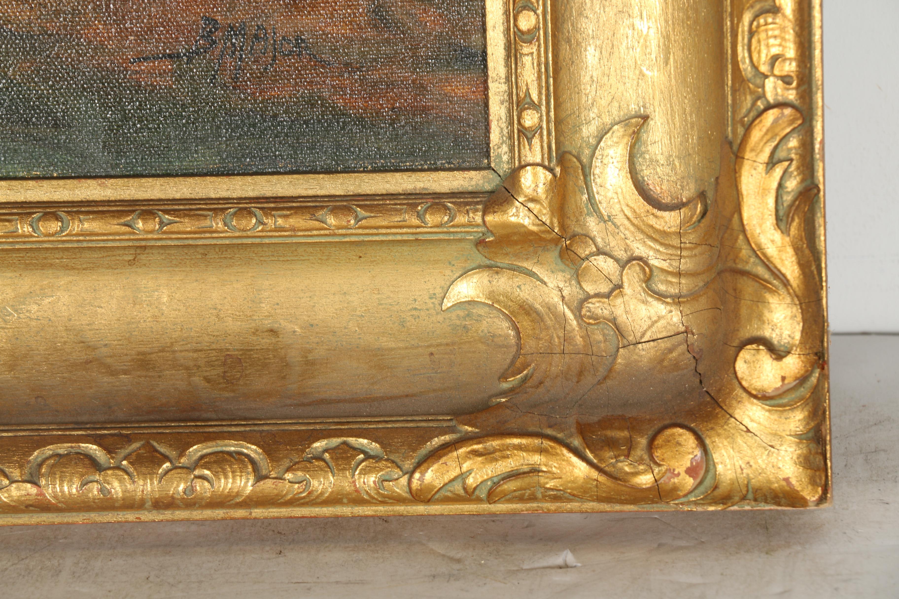 Boris B. Major Oil Painting on Canvas "Birches"