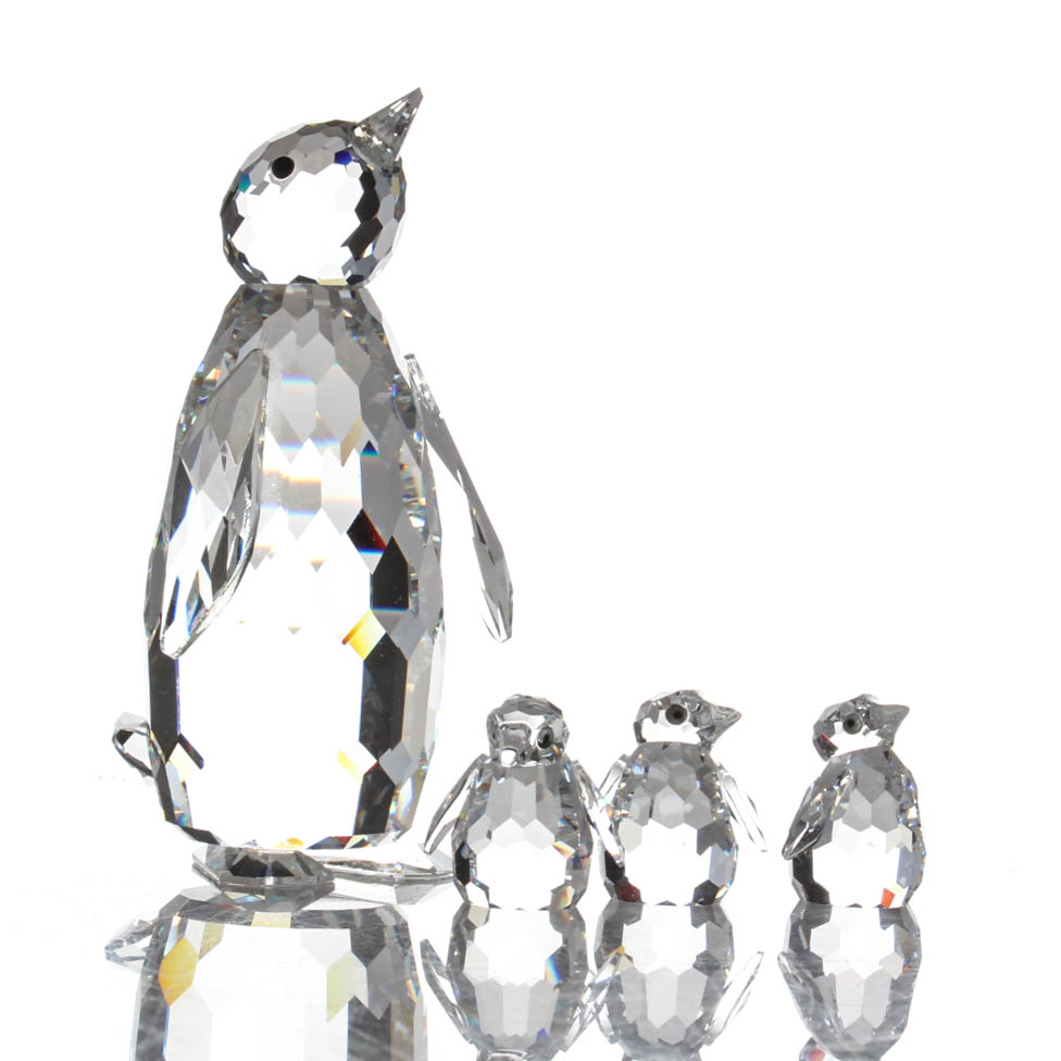 Swarovski Crystal Penguin Figurines
