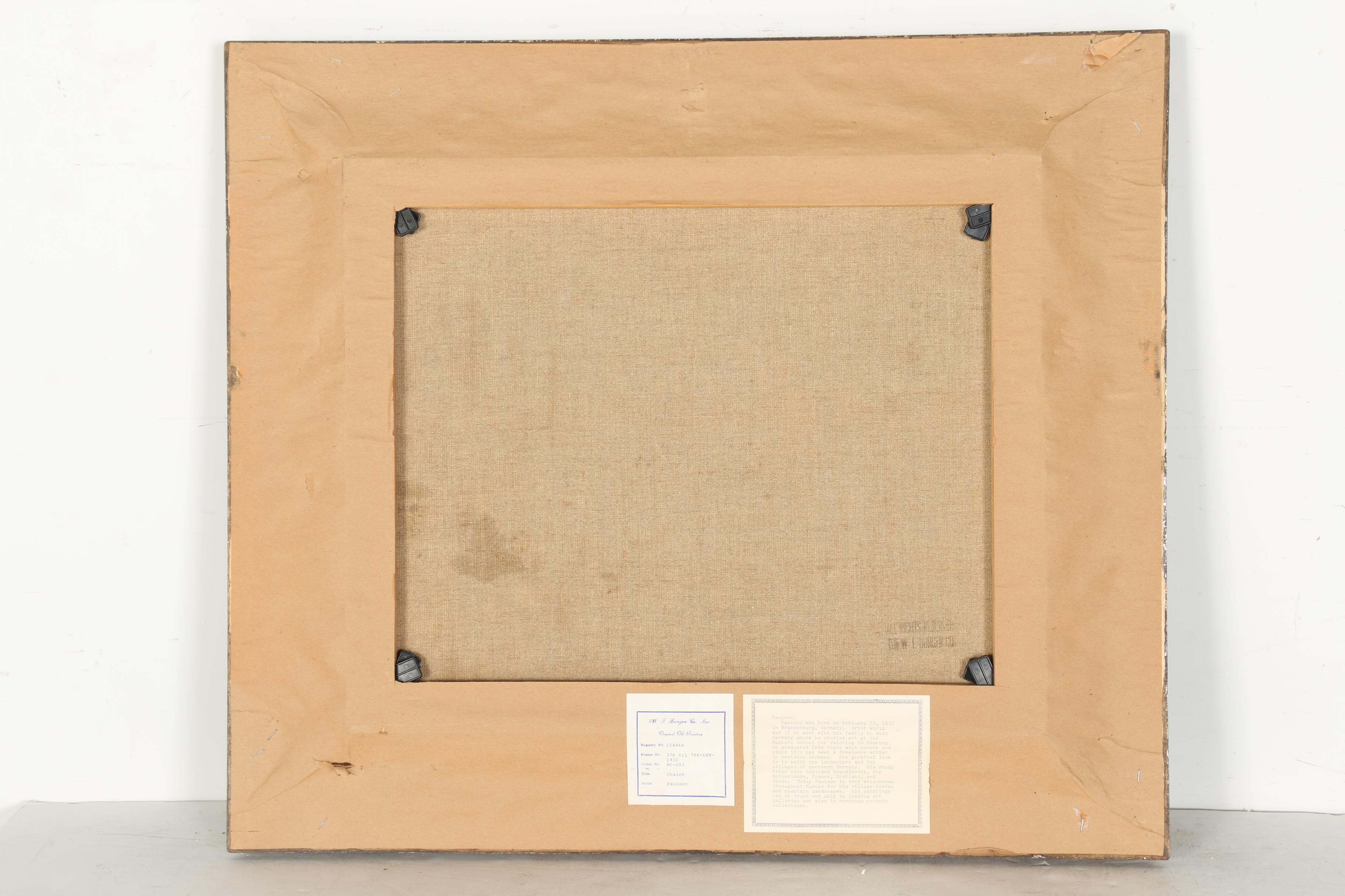 Erich Paulsen Oil Painting of "Chalet"