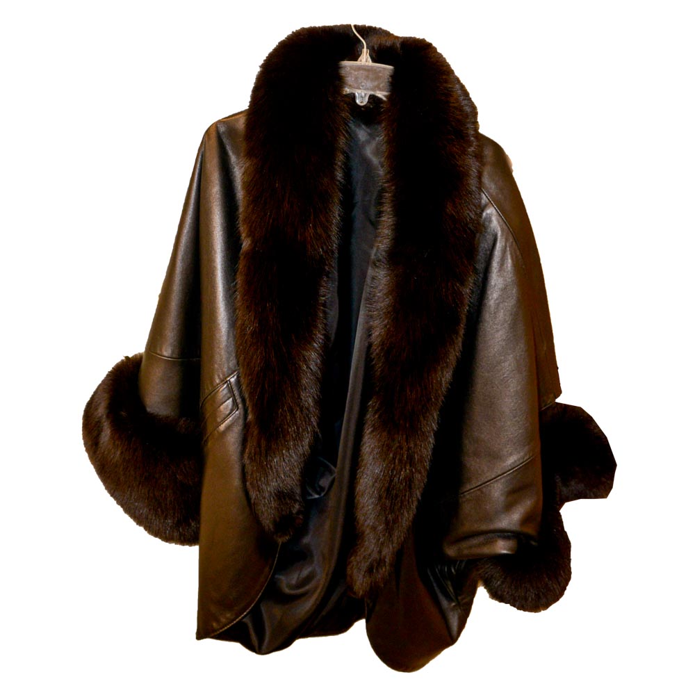 Tiboa Leathers American Craftsman Coat with Fur Trim