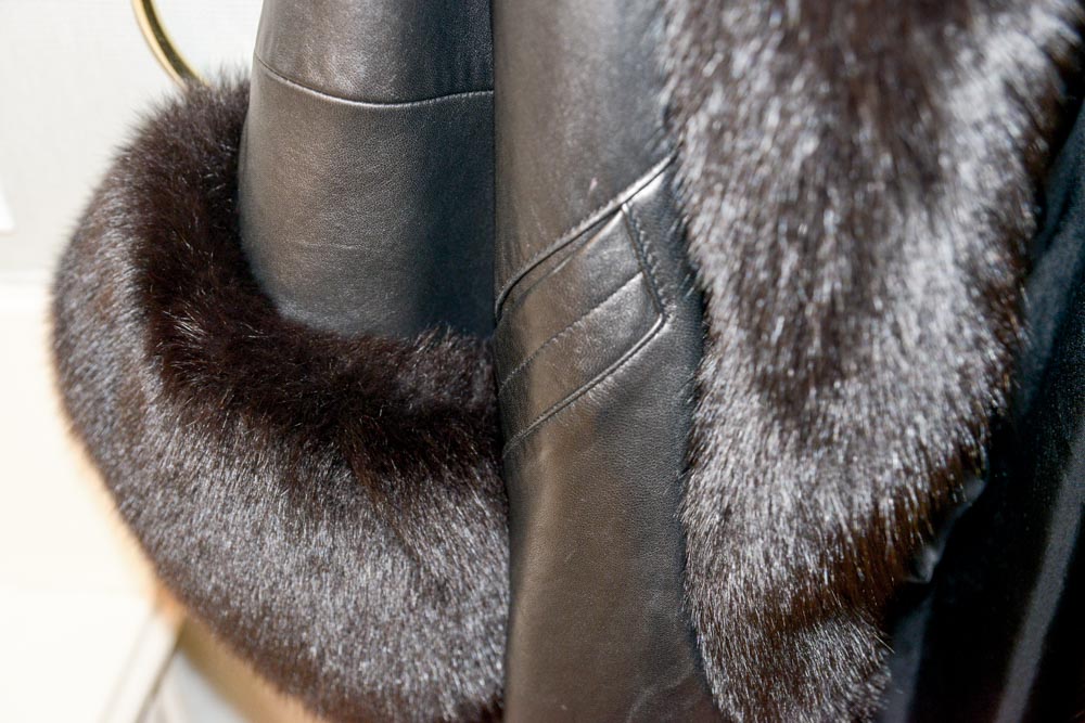 Tiboa Leathers American Craftsman Coat with Fur Trim