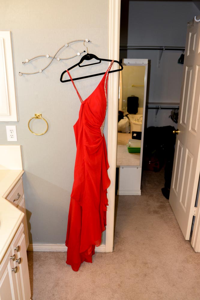 Black Lillie Rubin Evening Gown and Red Dress