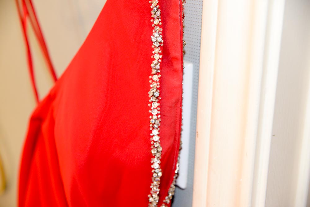 Black Lillie Rubin Evening Gown and Red Dress