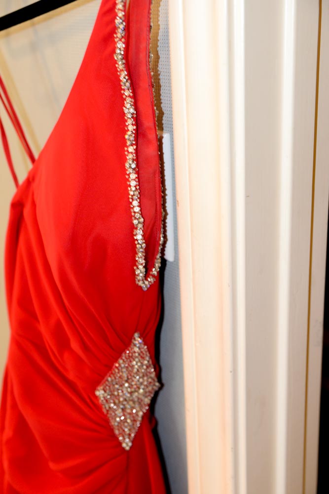 Black Lillie Rubin Evening Gown and Red Dress