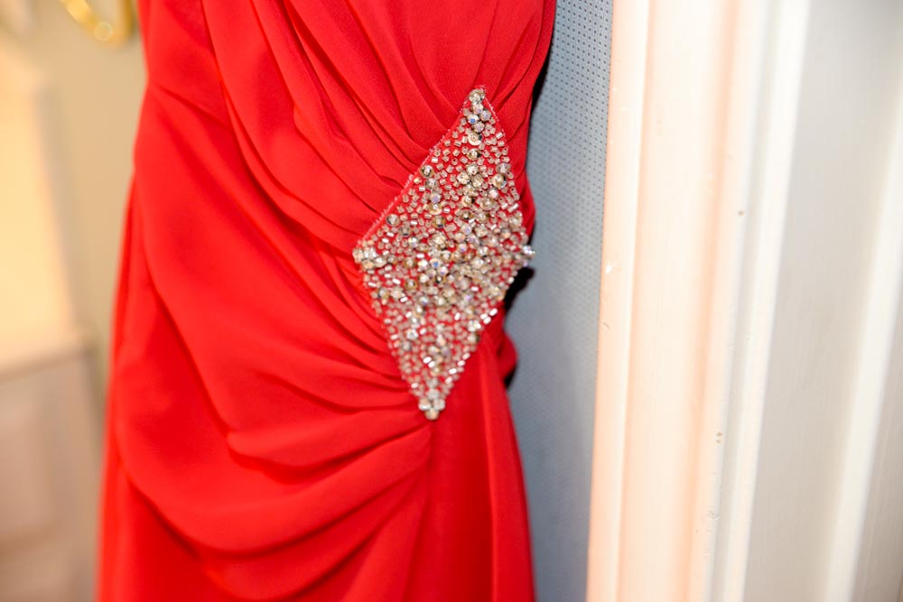 Black Lillie Rubin Evening Gown and Red Dress