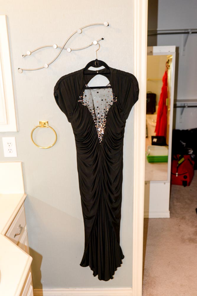 Black Lillie Rubin Evening Gown and Red Dress