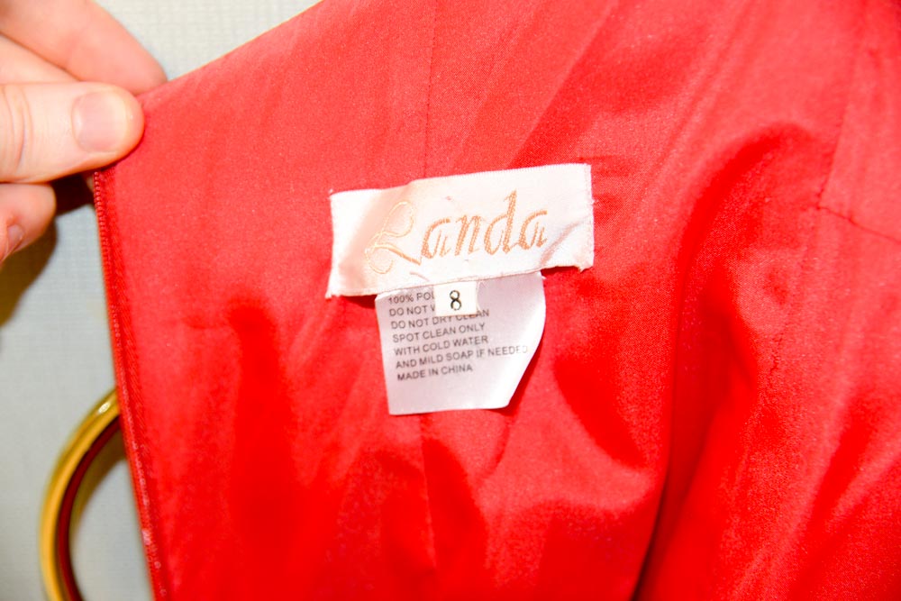 Black Lillie Rubin Evening Gown and Red Dress