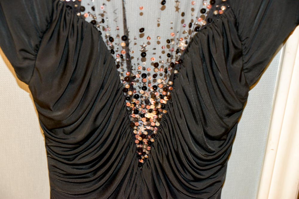 Black Lillie Rubin Evening Gown and Red Dress