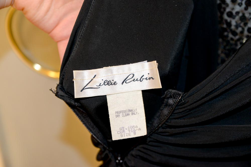 Black Lillie Rubin Evening Gown and Red Dress