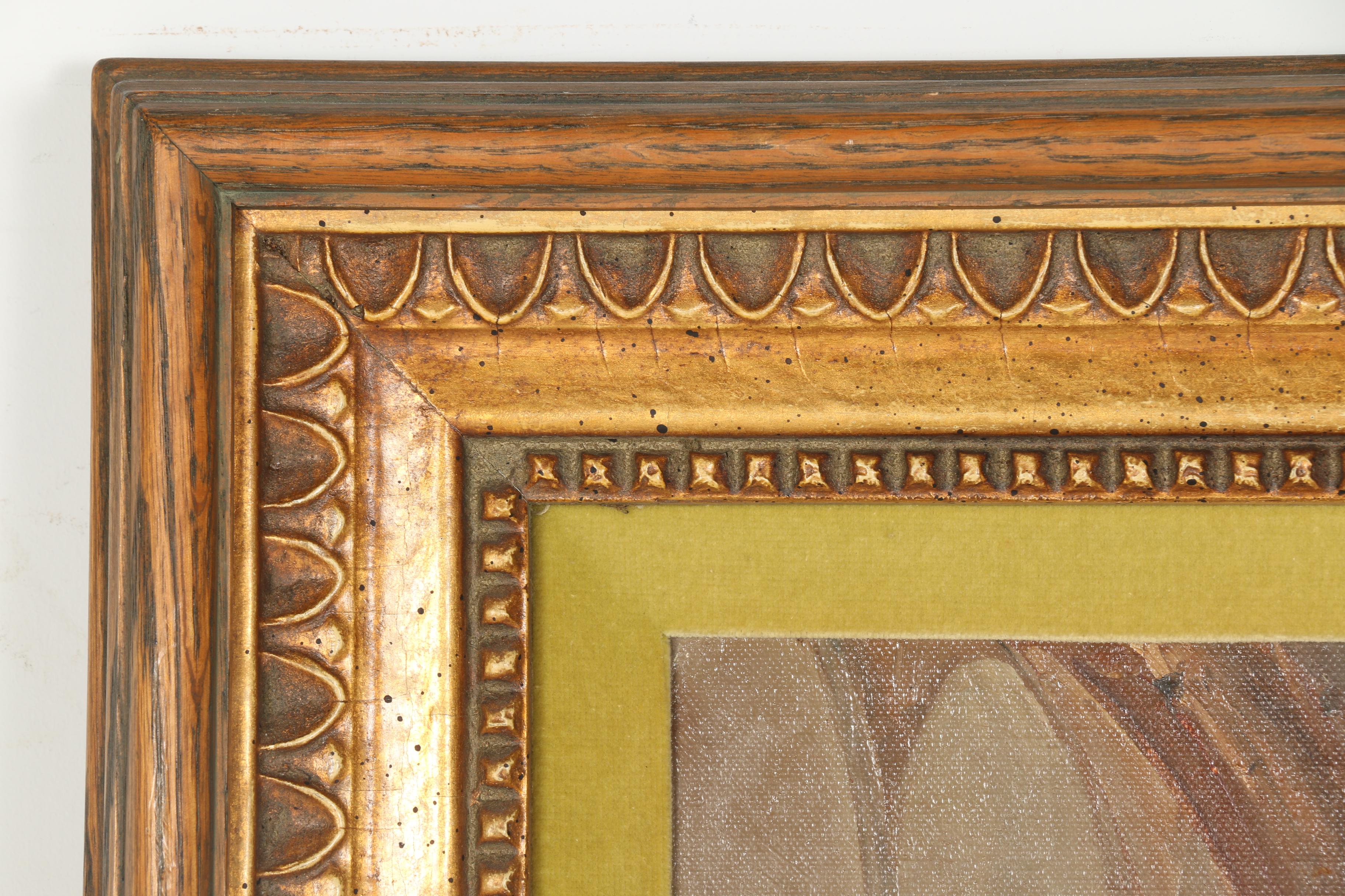 Oil Painting on Canvas of Cathedral Interior