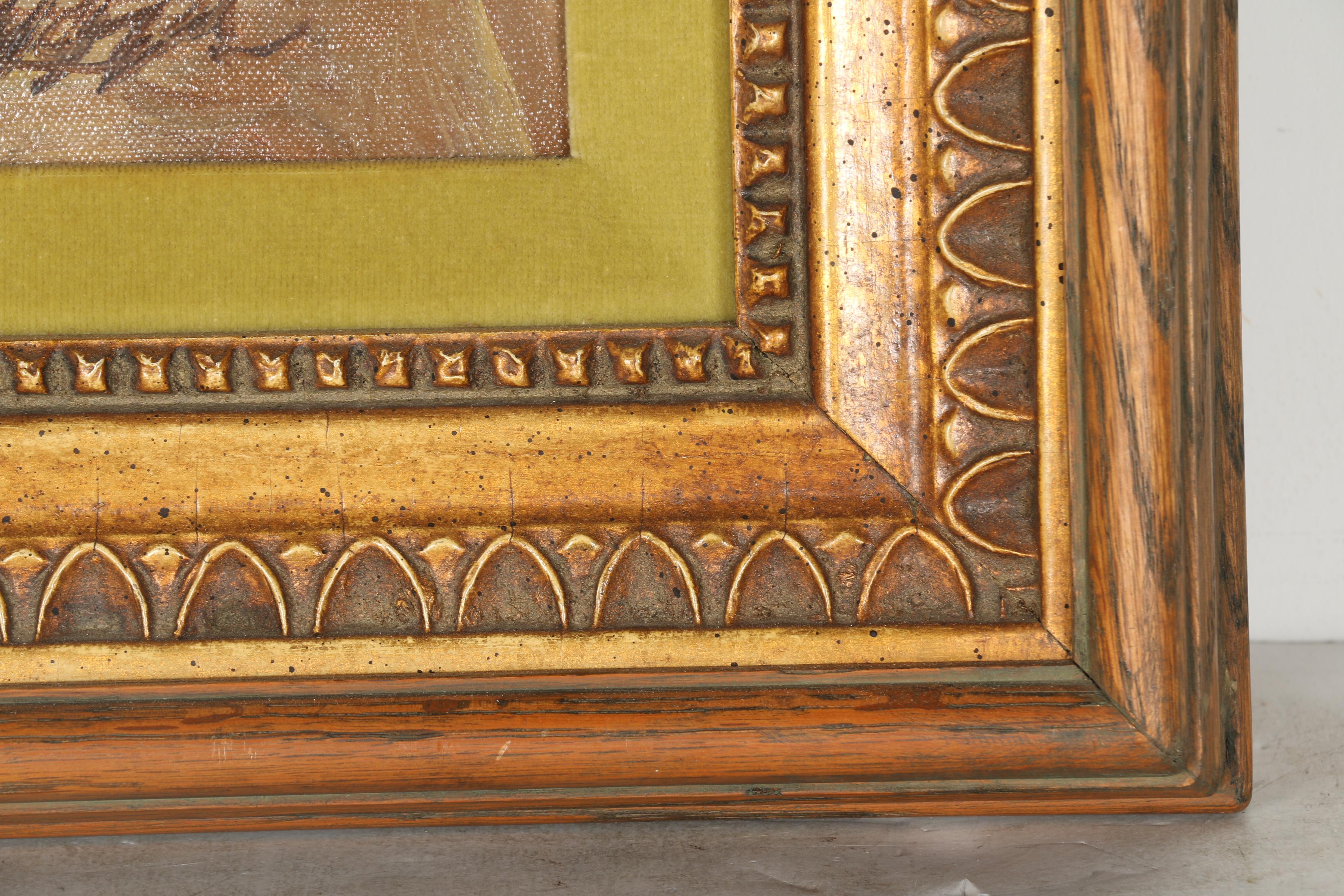 Oil Painting on Canvas of Cathedral Interior