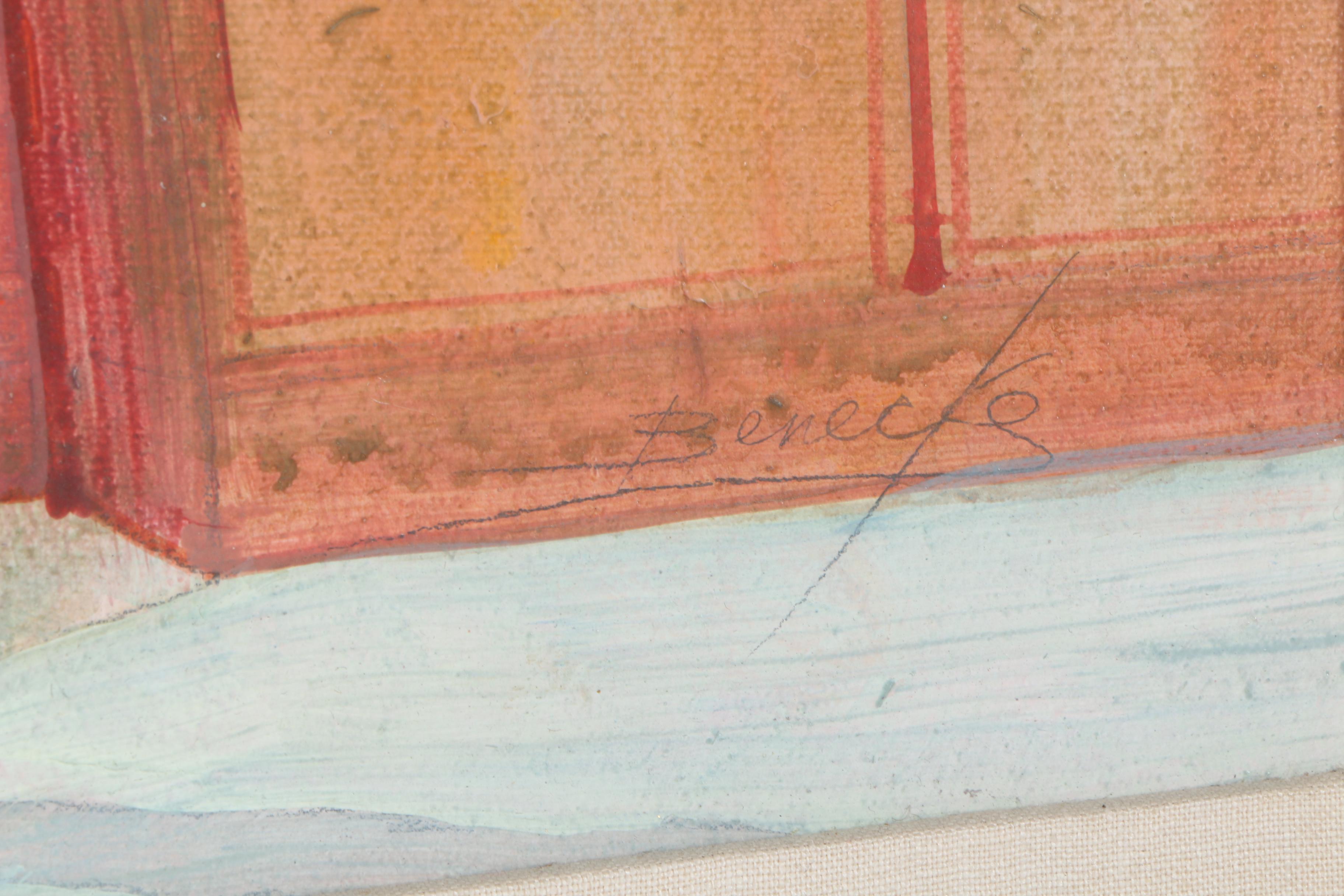 William Benecke Oil Painting on Canvas "Paris Street"