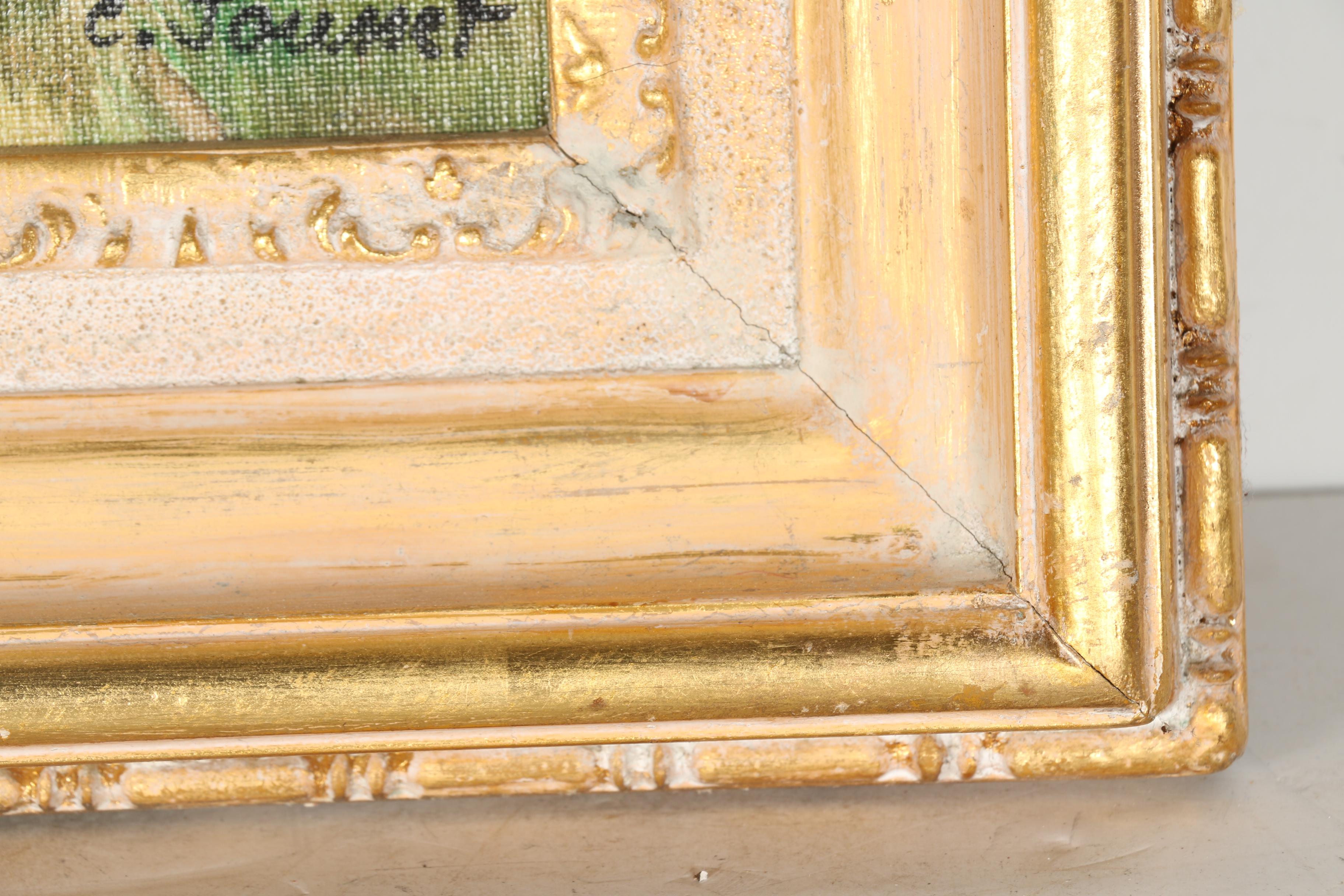 After Claude Jousset Canvas Reproduction of "Soleil sur le Village Haute Provence"