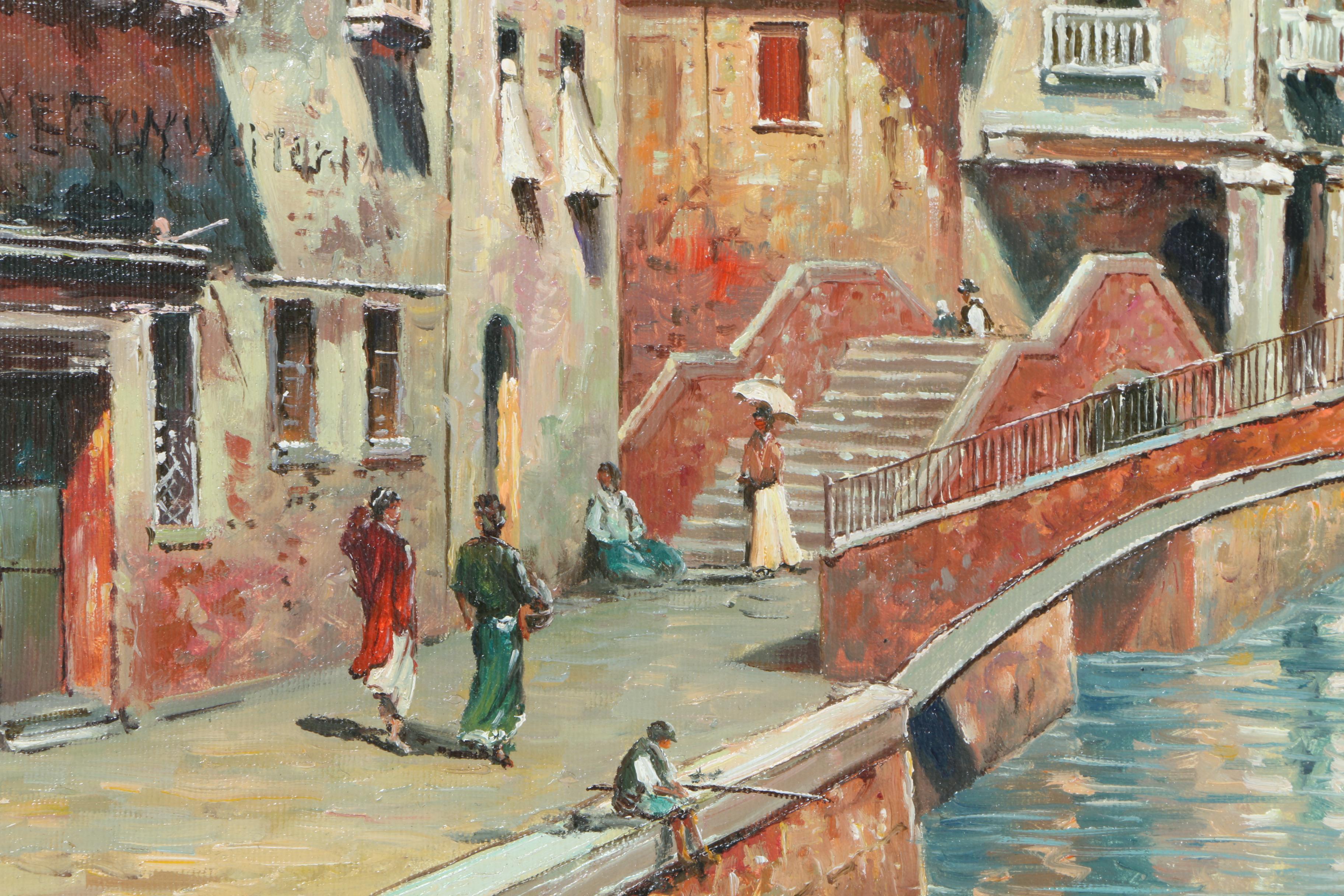 Sargent Oil Painting on Canvas "Venice"