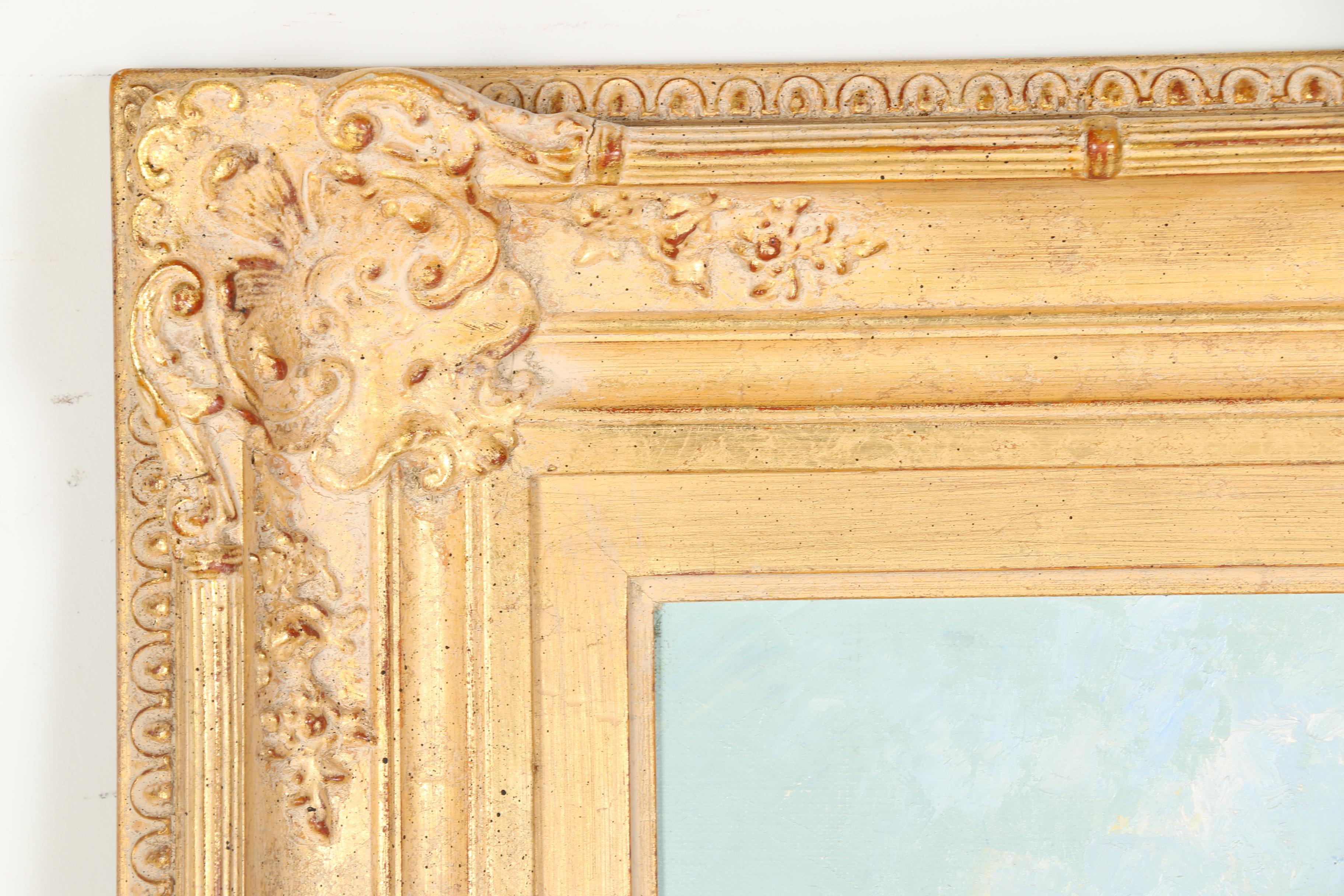 Willi Bauer Oil Painting on Canvas "Flower Market"