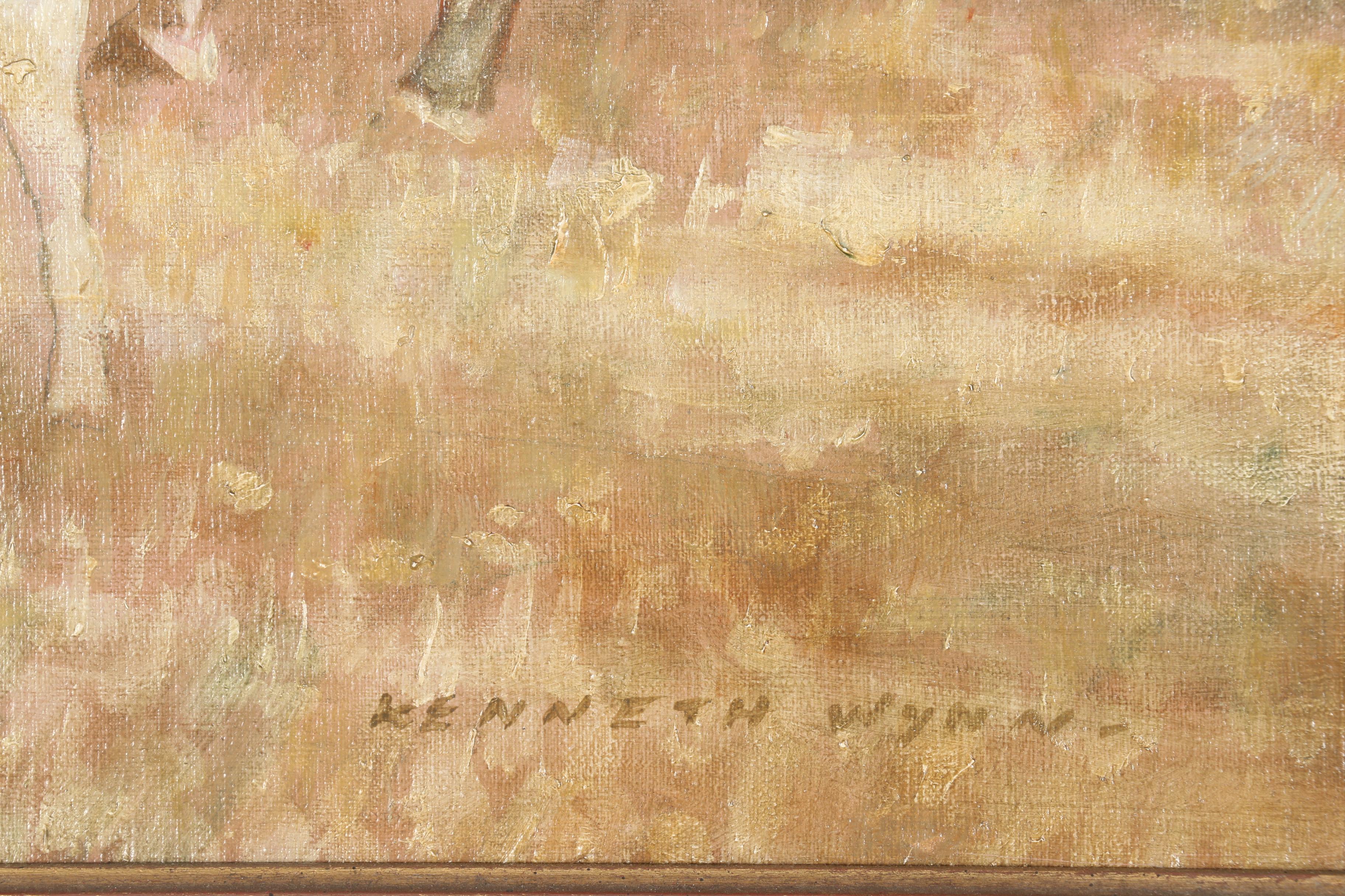 Kenneth Wynn Oil on Canvas "Man With Horse"