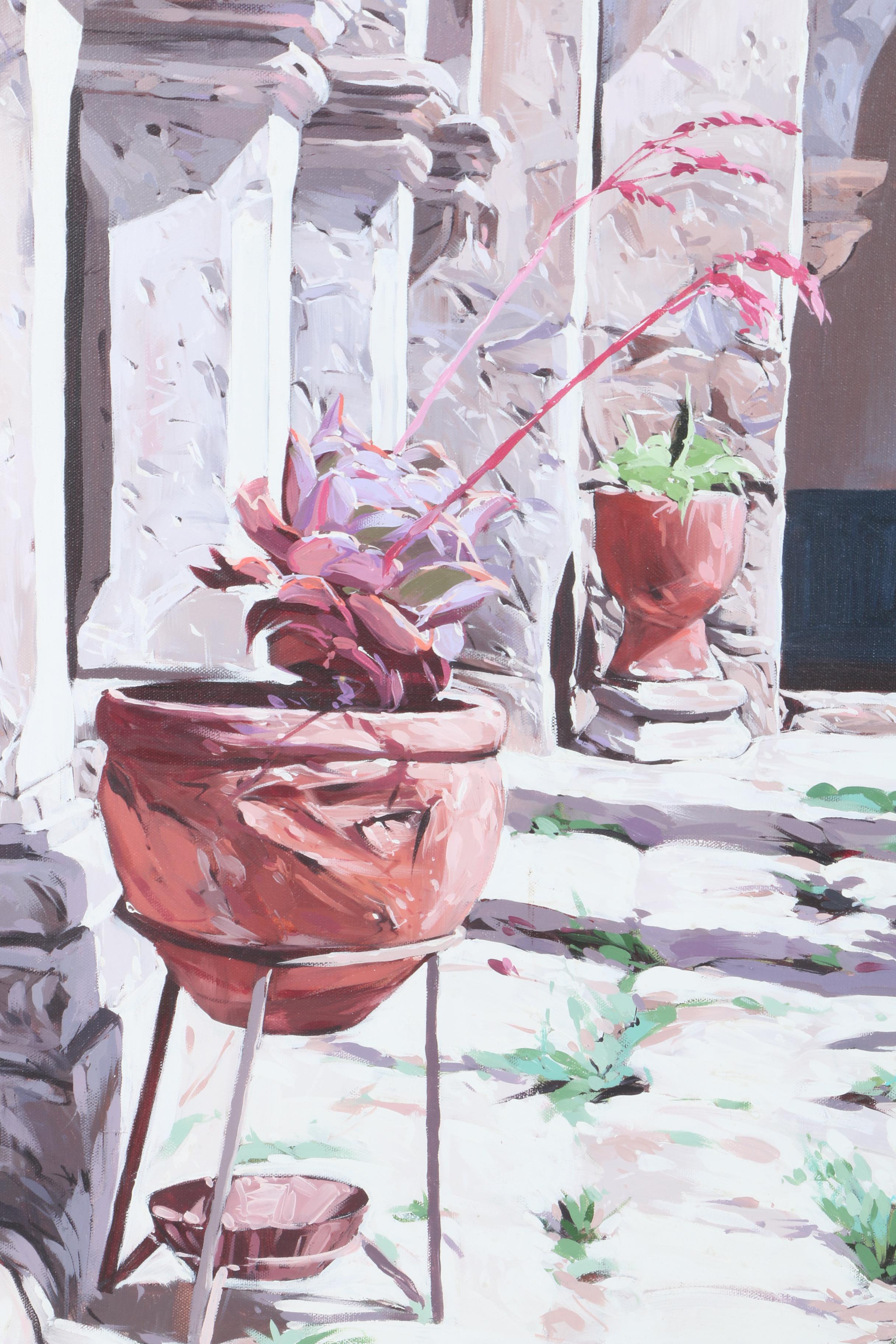 1994 Altino Villasante Oil on Canvas "Colonnade"