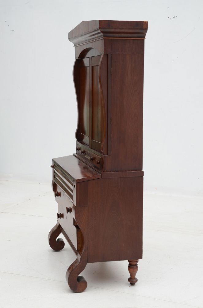 1840s Mahogany Empire Secretary Desk