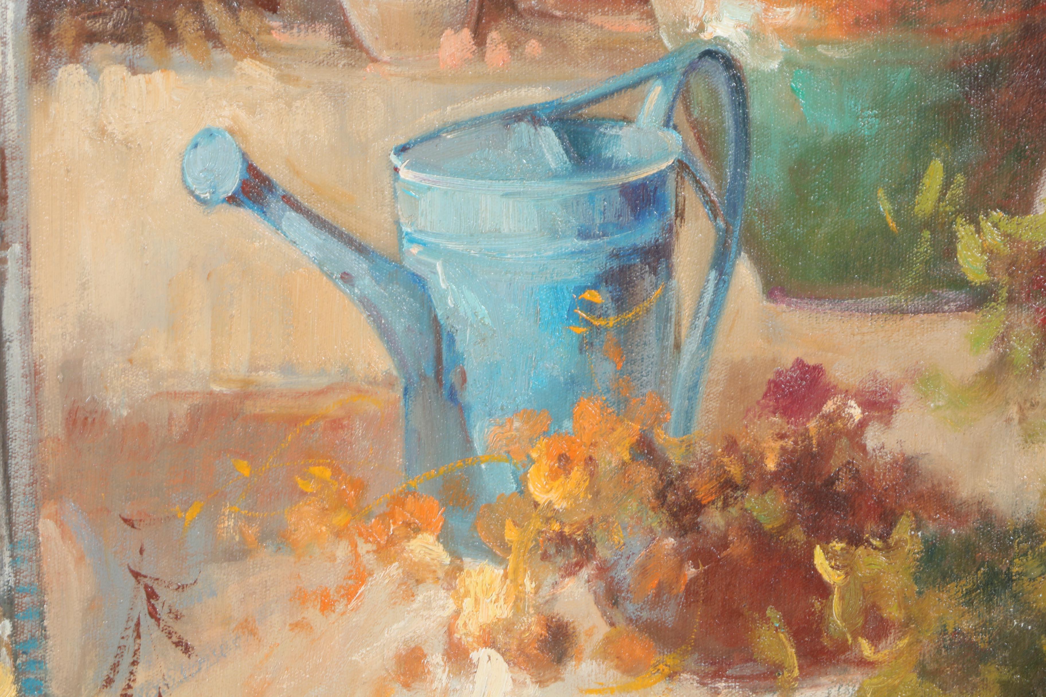 Raffandre Oil Painting on Canvas "Garden Landscape"