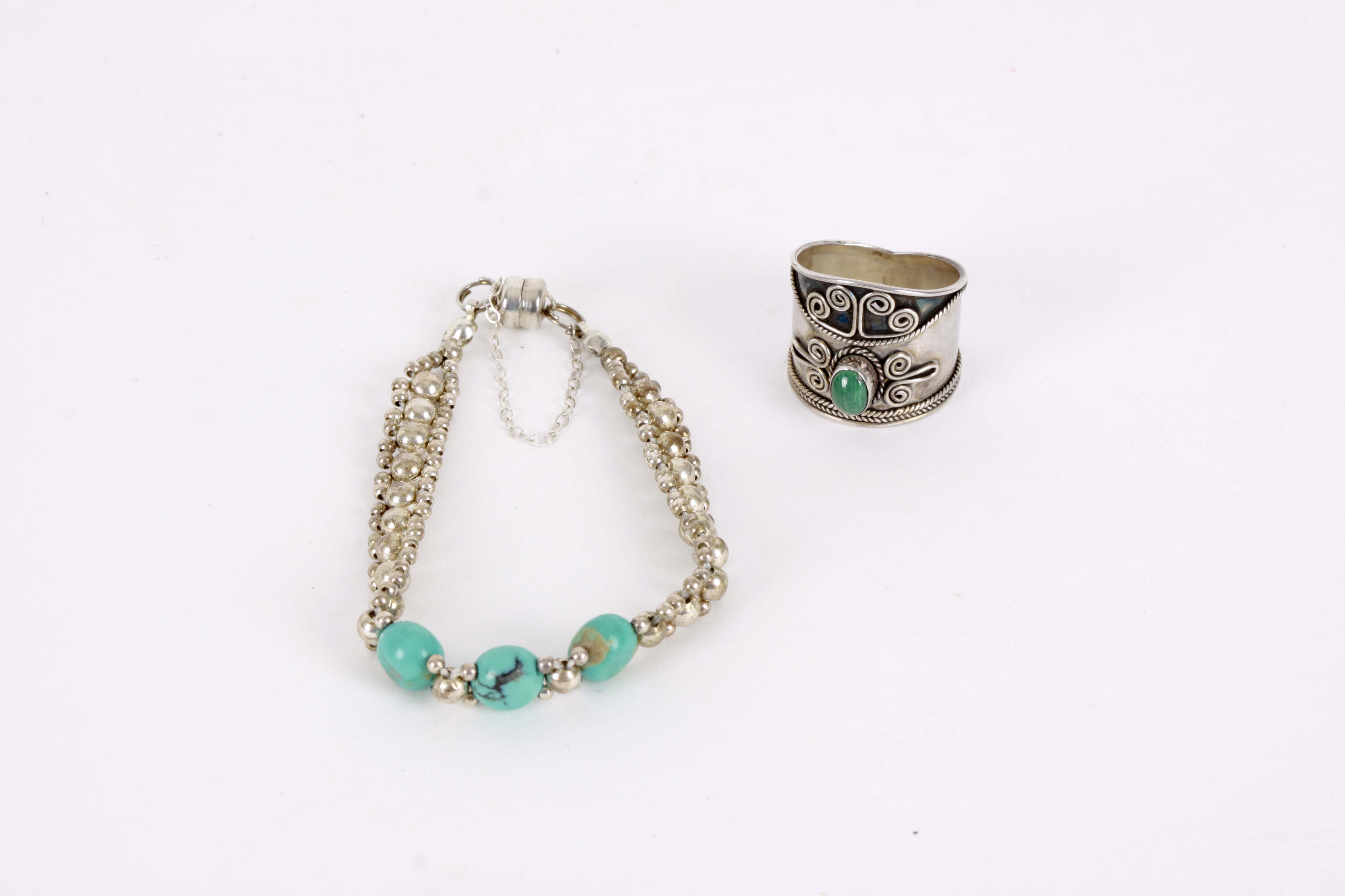 Sterling Silver Ring and Bracelet