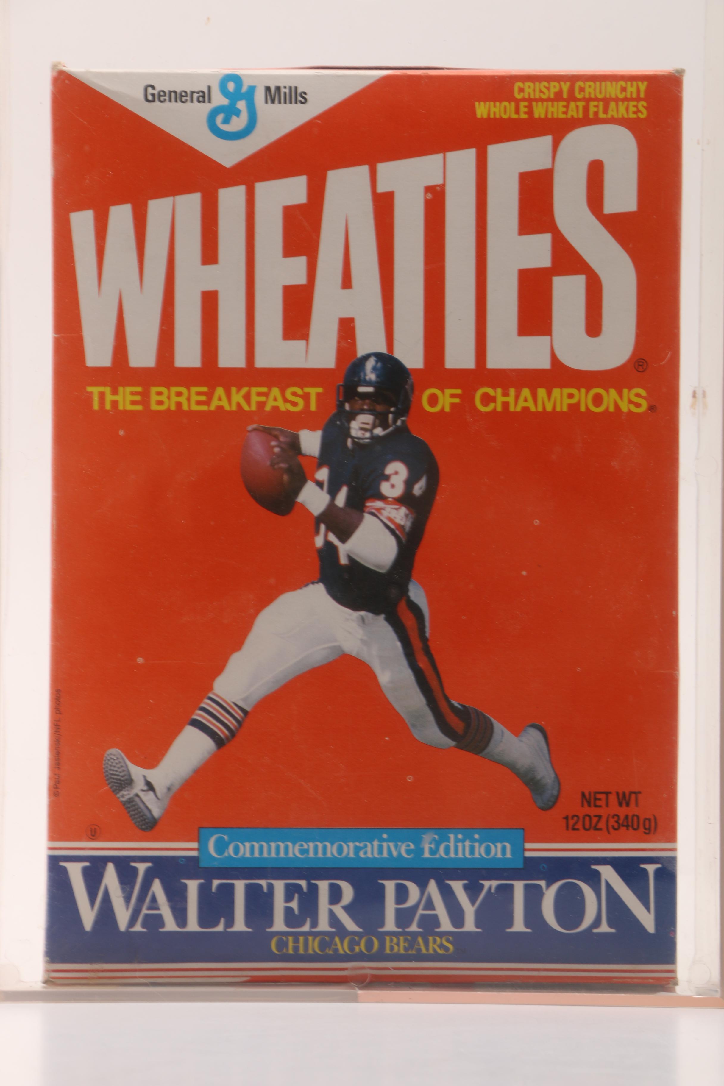 1987 Walter Payton Commemorative Wheaties Cereal Box