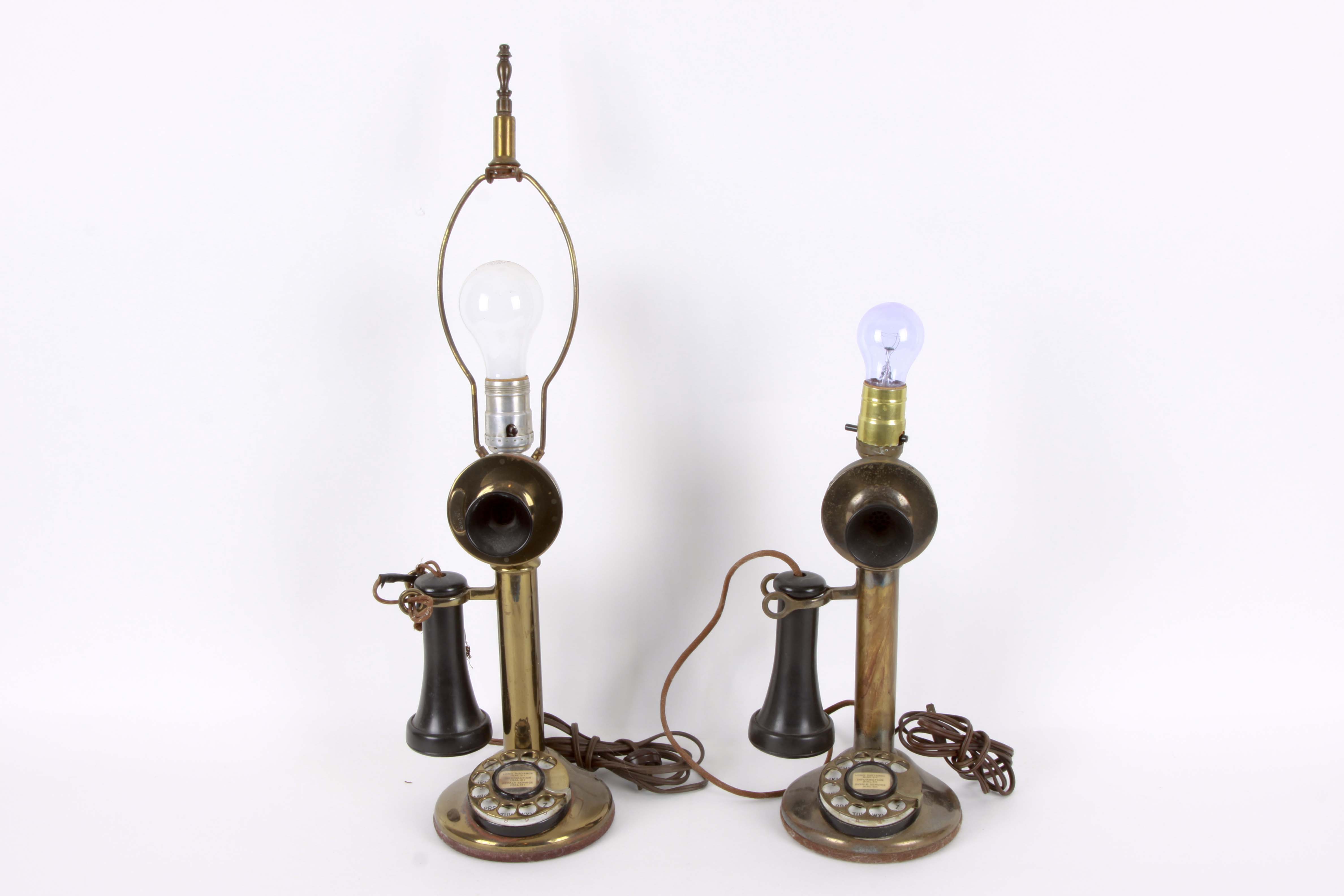 American Tel & Tel Converted Phone Lamps