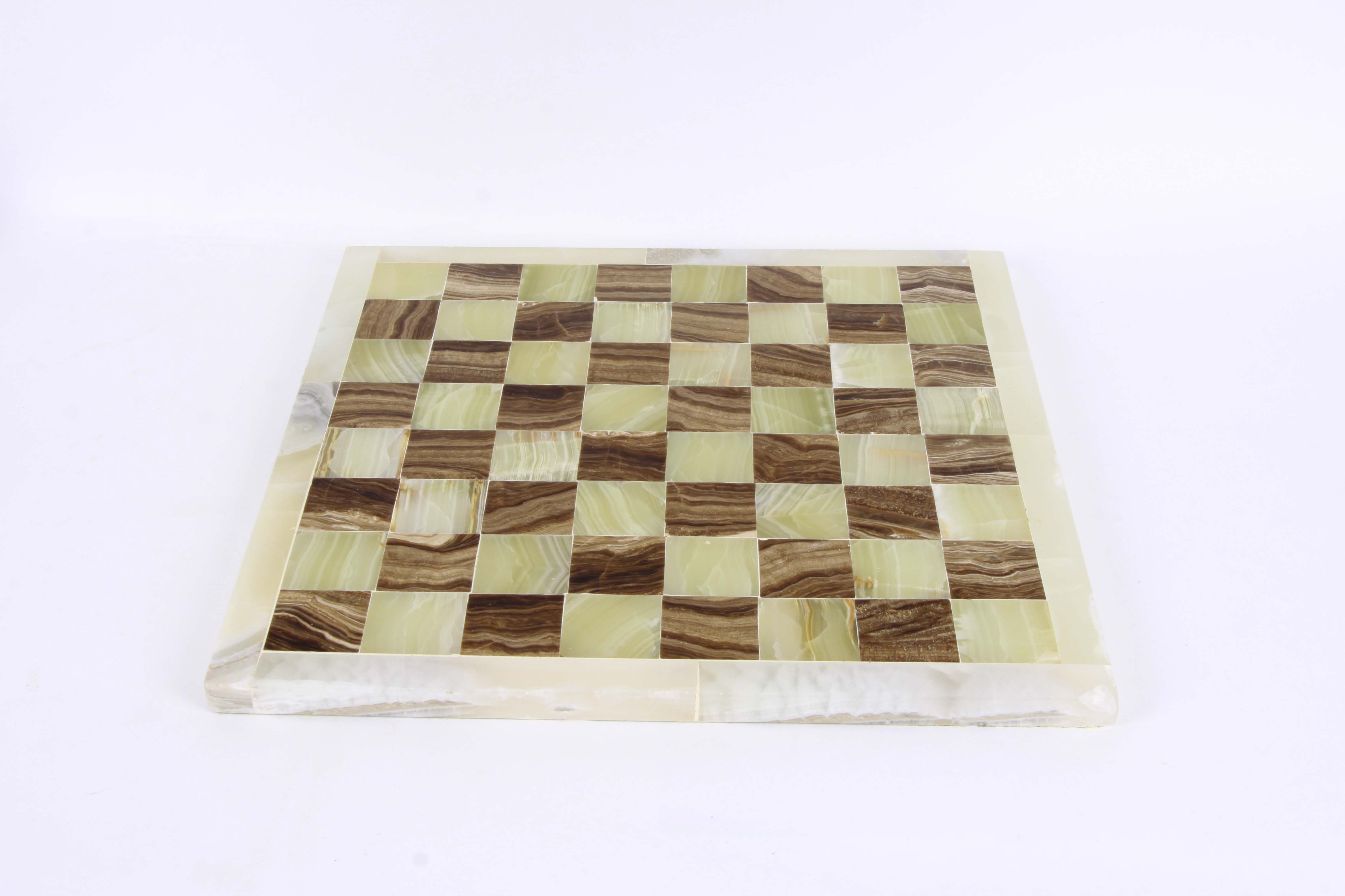 Carved Marble and Quartz Chess Set
