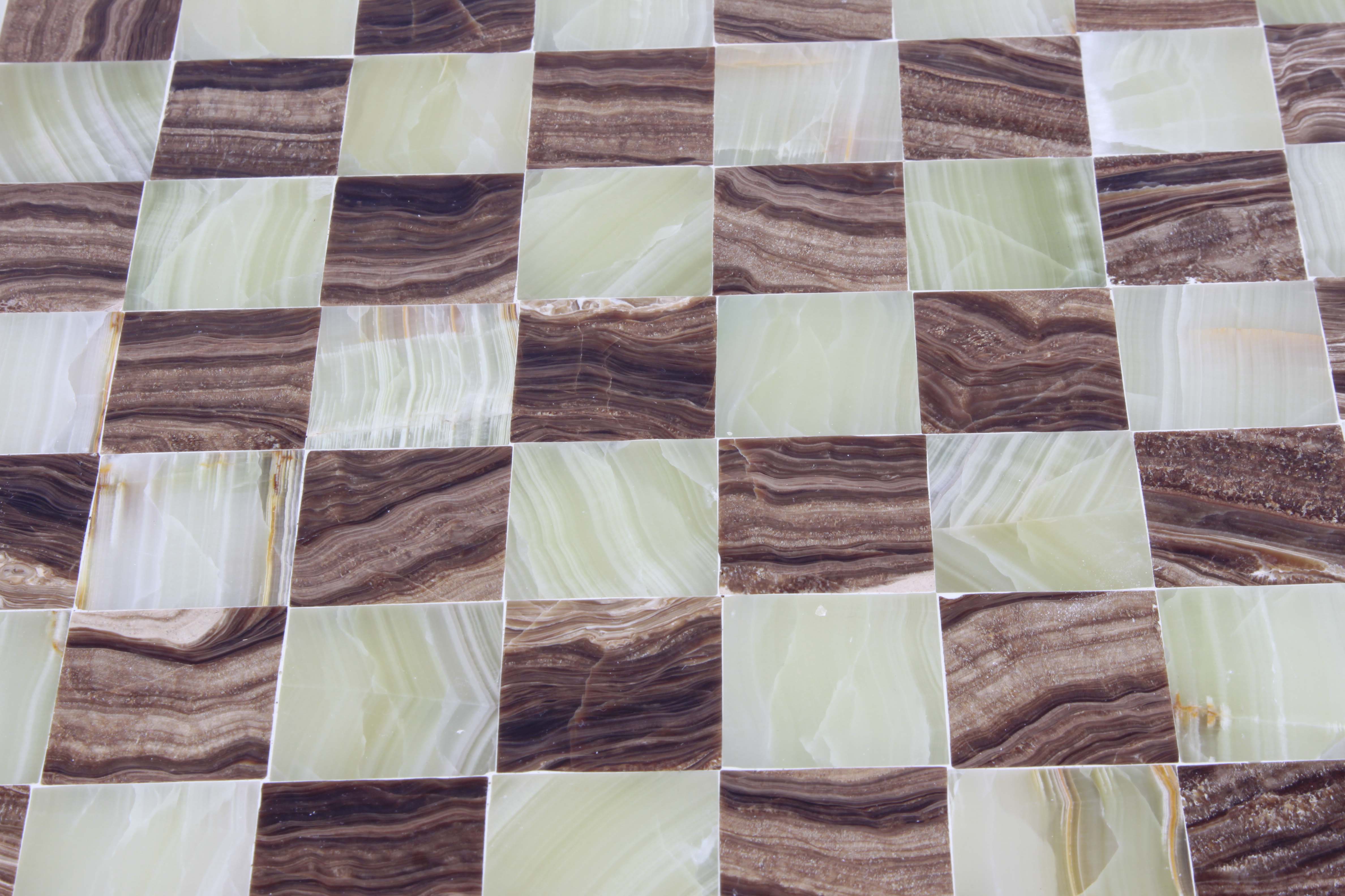 Carved Marble and Quartz Chess Set