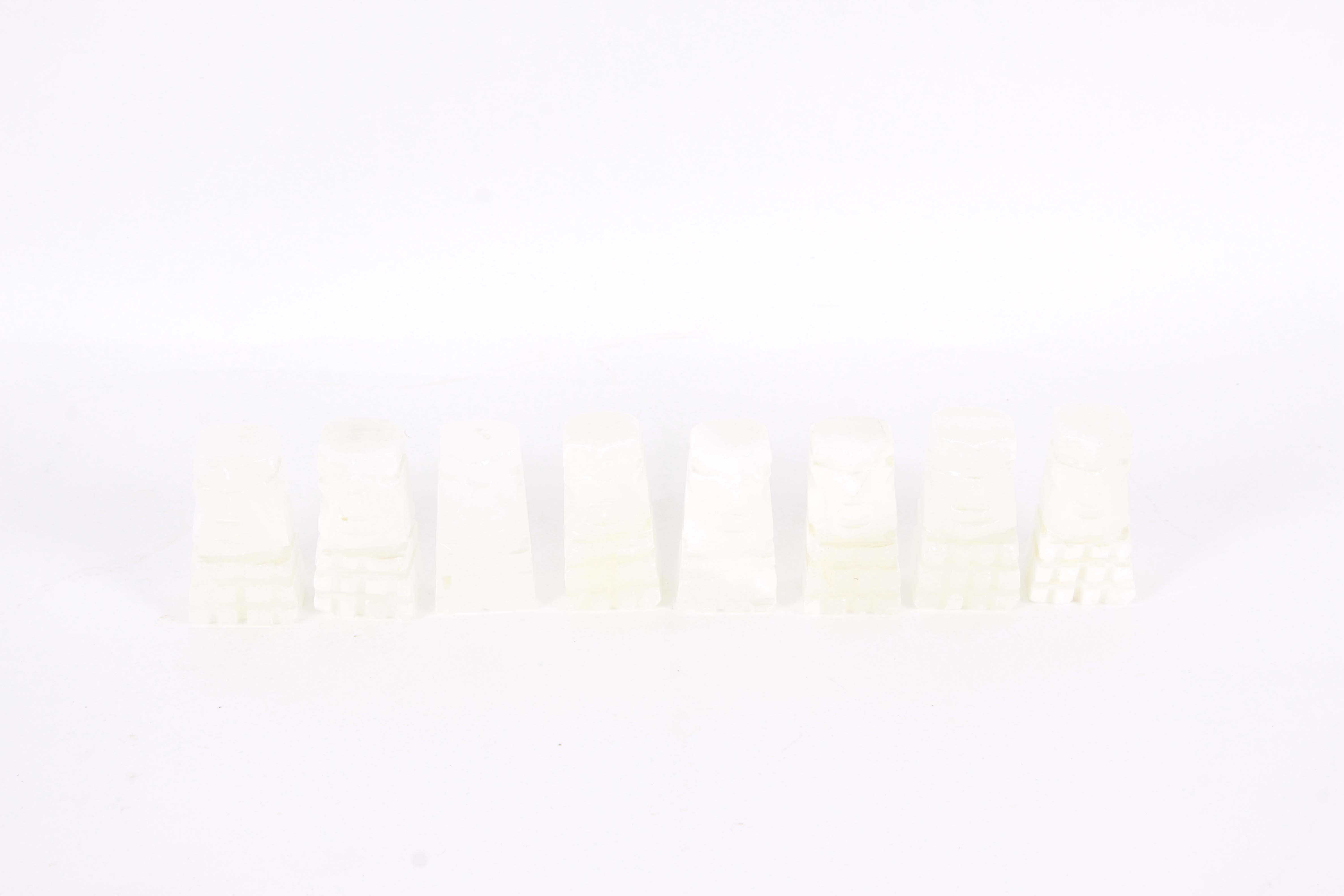 Carved Marble and Quartz Chess Set