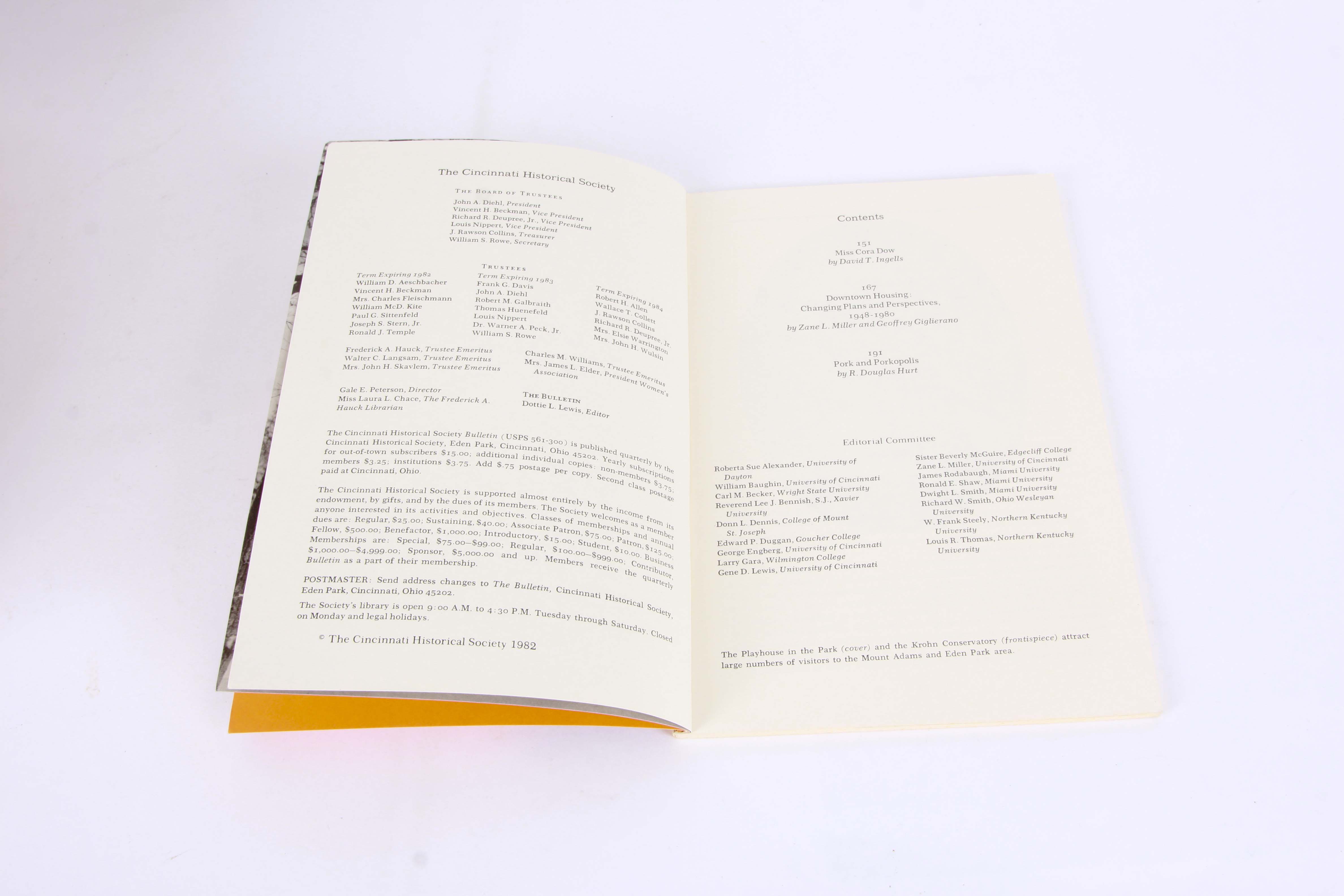 "Cincinnati Historical Society Bulletin" Quarterly Magazines