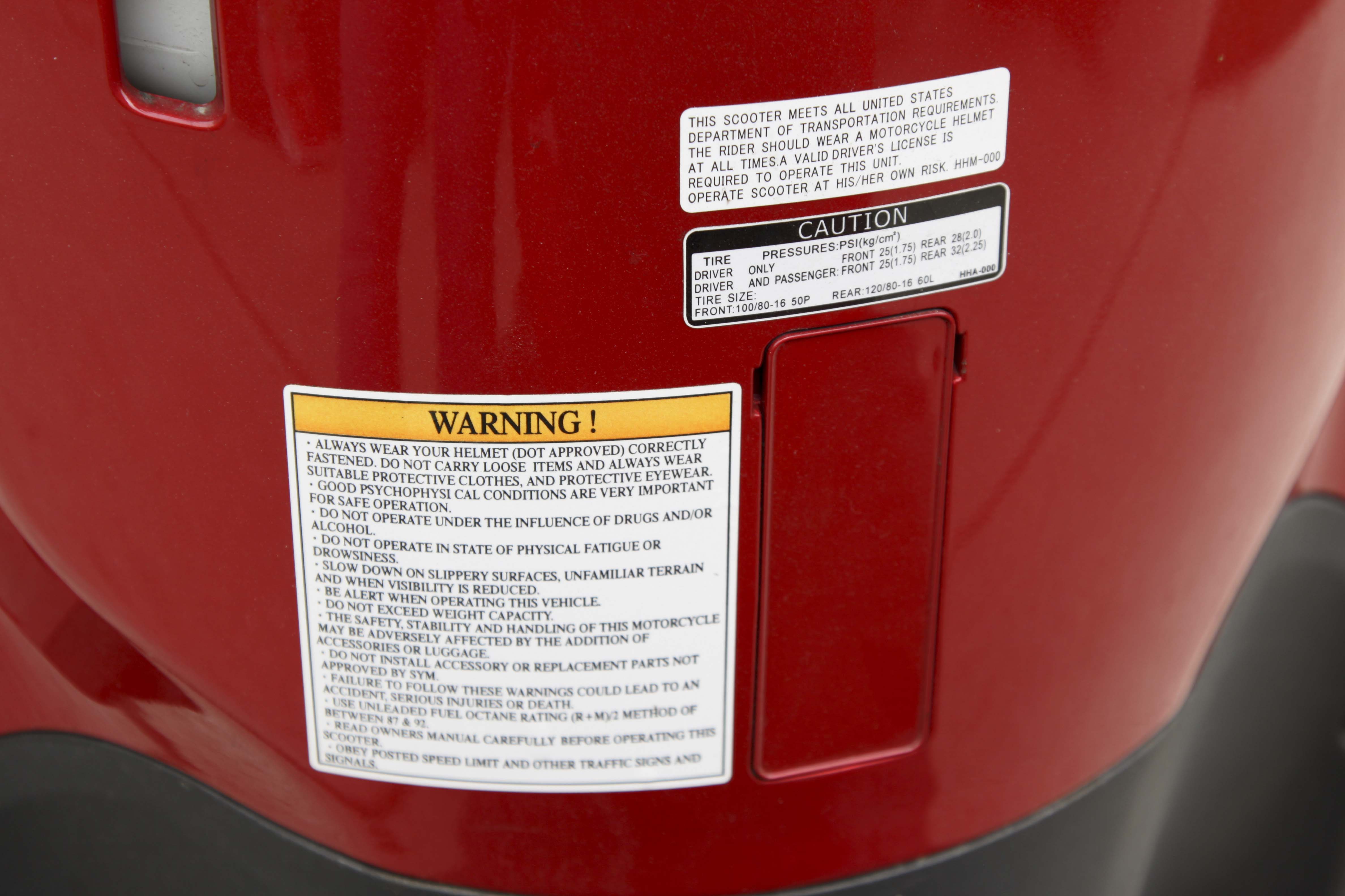 2008 Sym HD125 Red Scooter