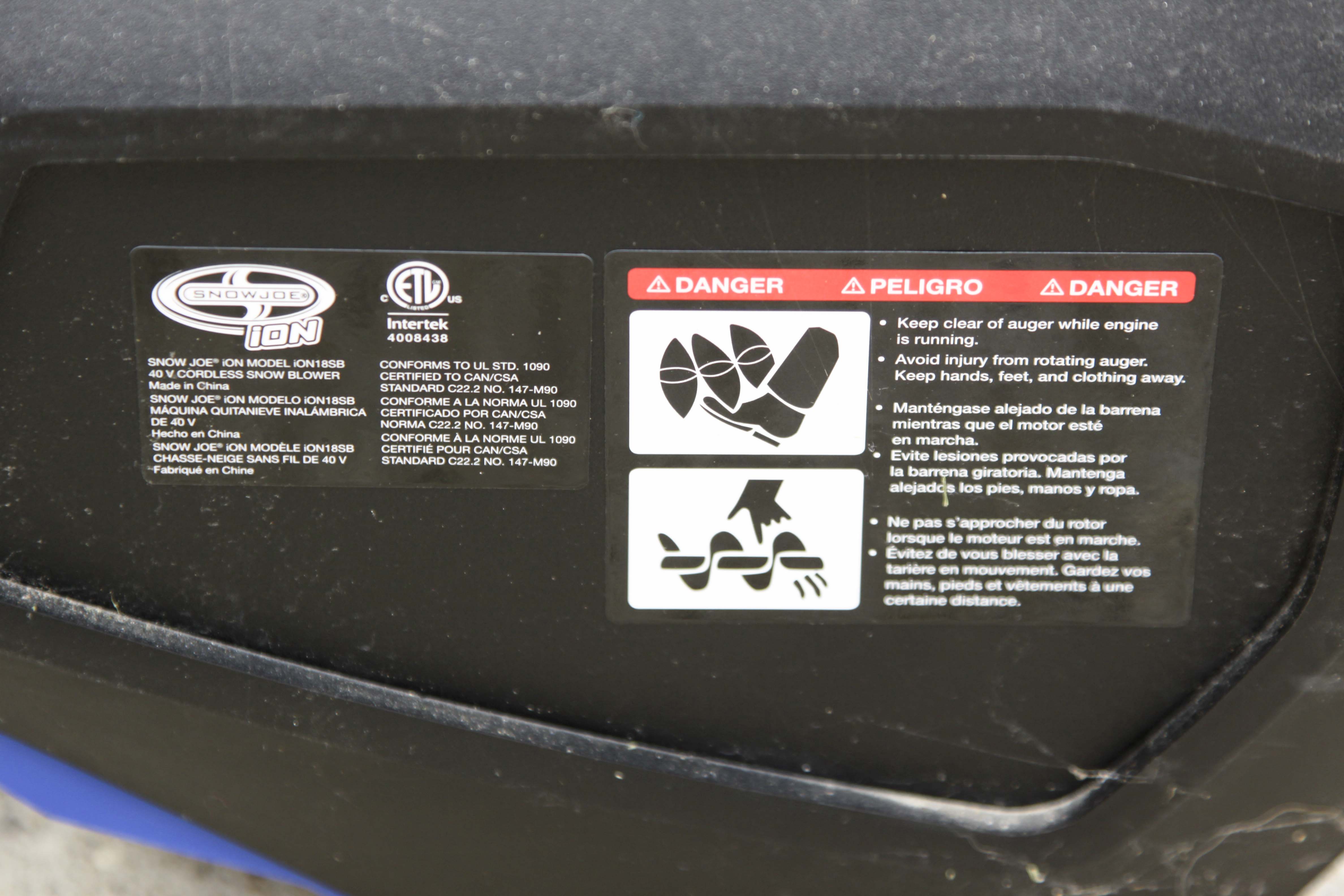 SnowJoe Ion Snowblower