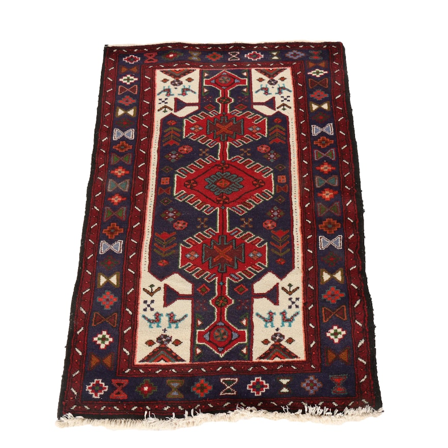 Hand-Knotted Shahsavan Accent Rug