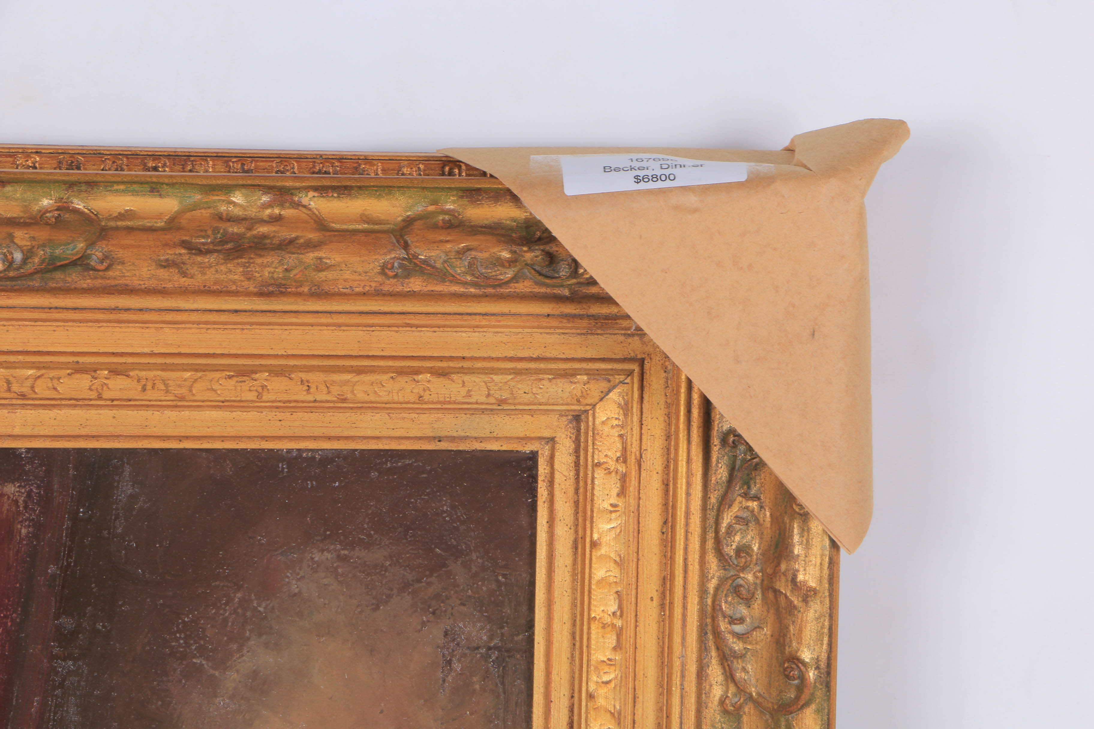 Hans J Wagner Becker Oil on Canvas "Dinner for Two"