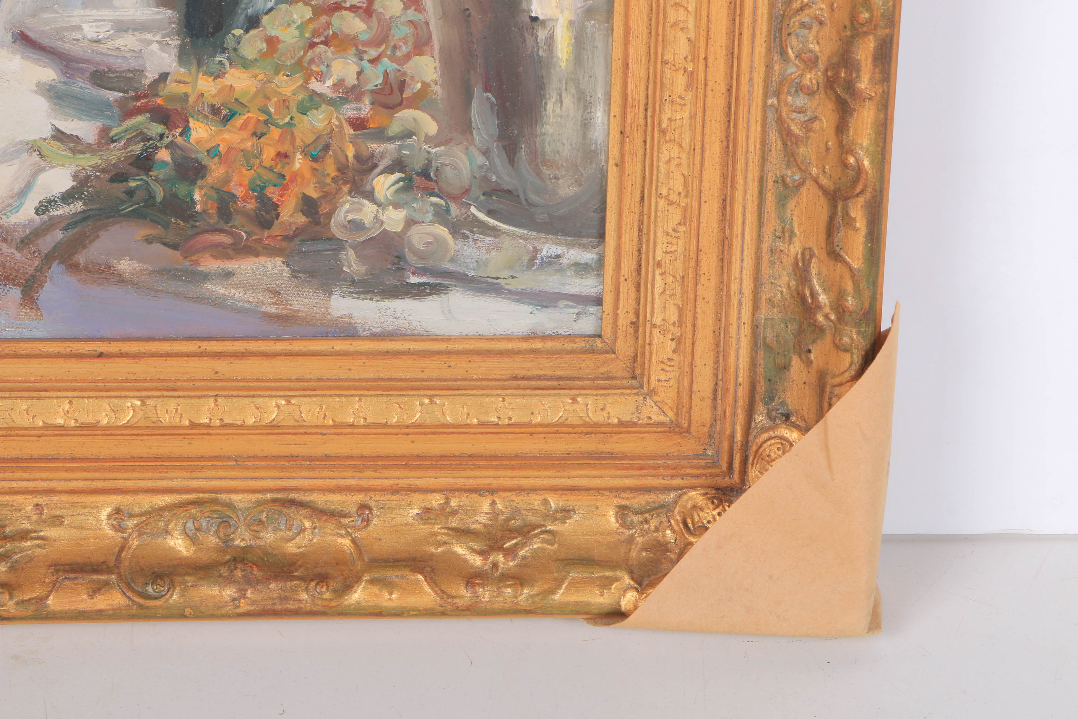 Hans J Wagner Becker Oil on Canvas "Dinner for Two"