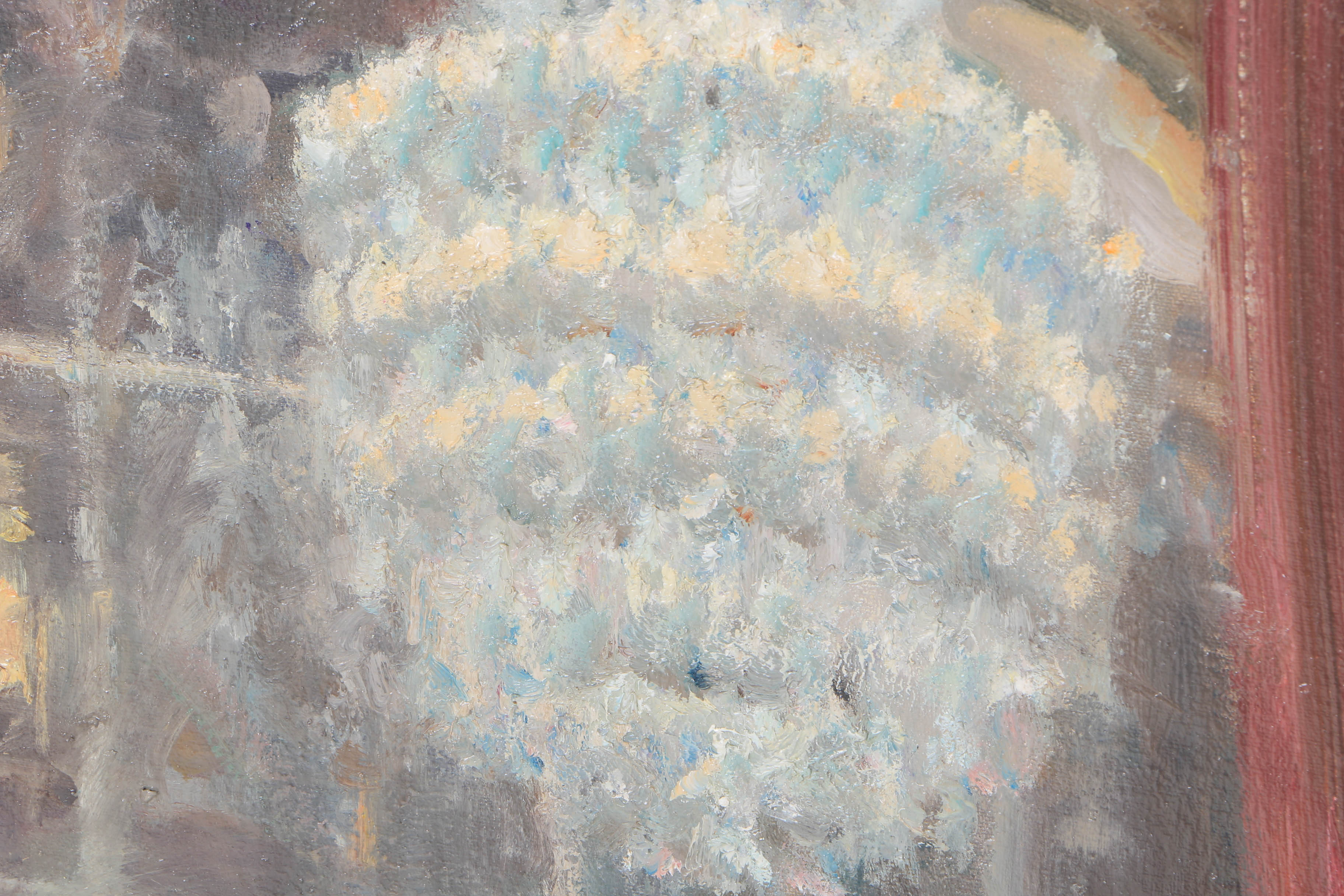 Hans J Wagner Becker Oil on Canvas "Dinner for Two"