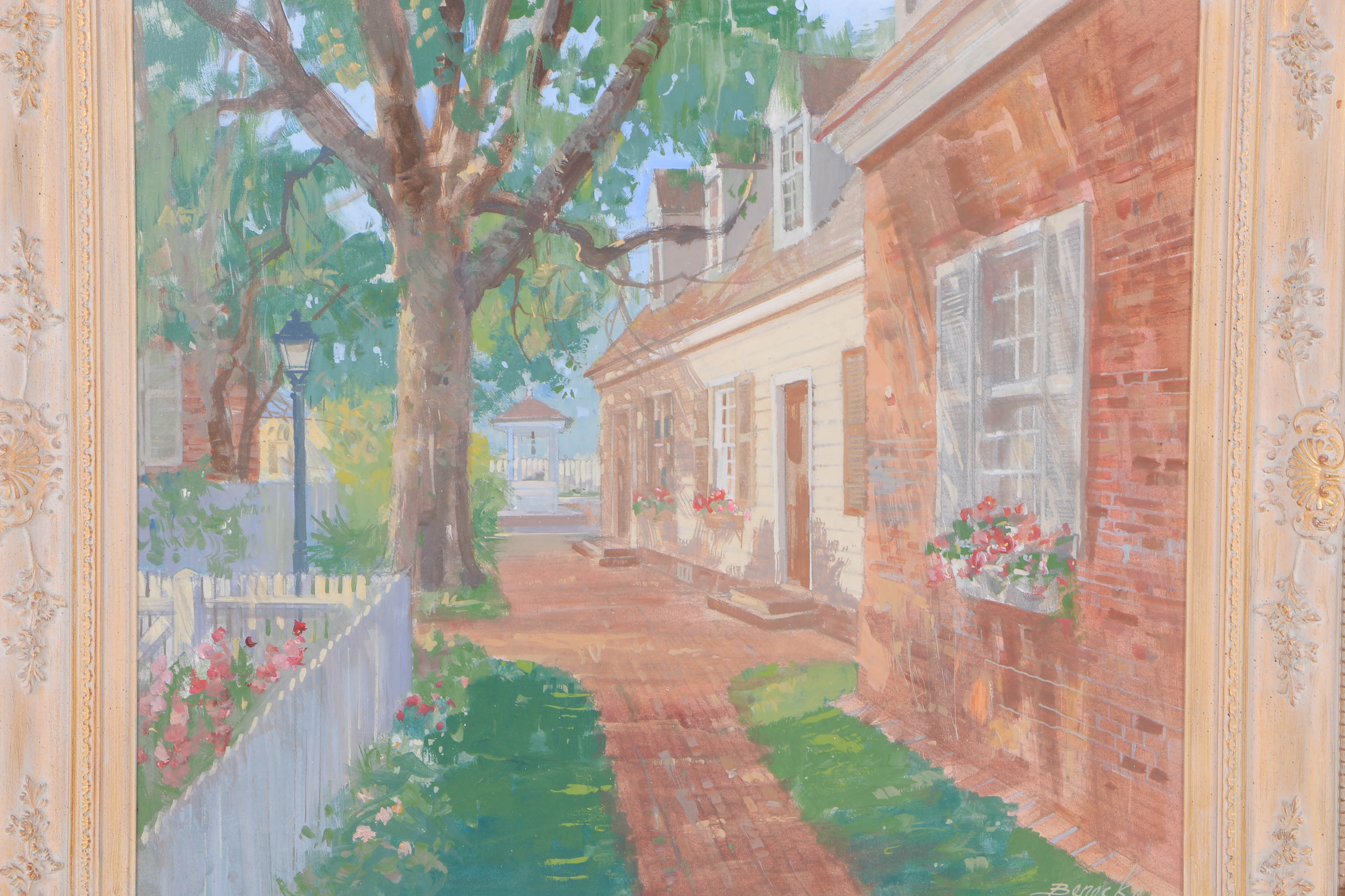 William Benecke Original Oil on Canvas "Morning in Williamsburg"