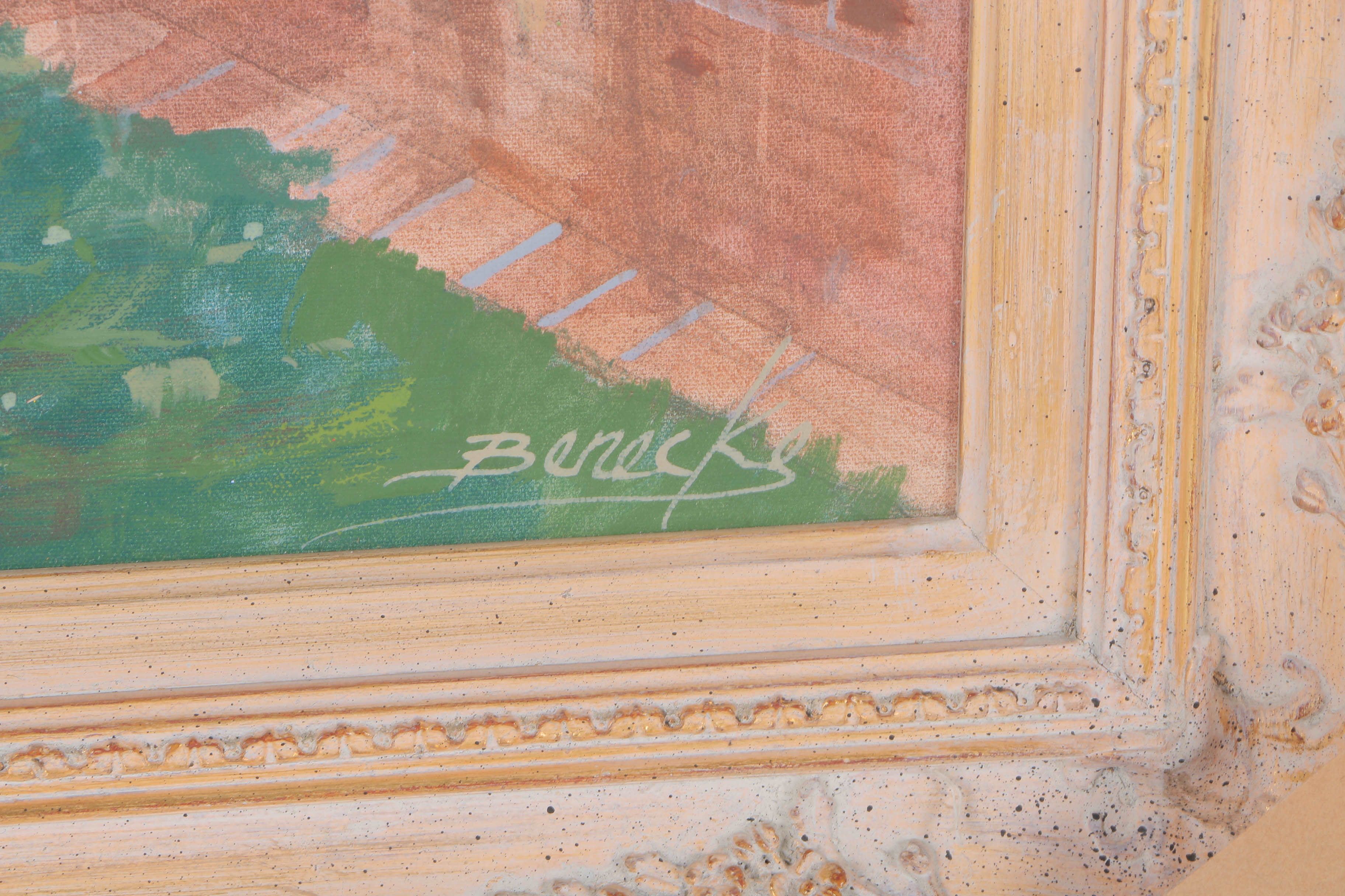 William Benecke Original Oil on Canvas "Morning in Williamsburg"