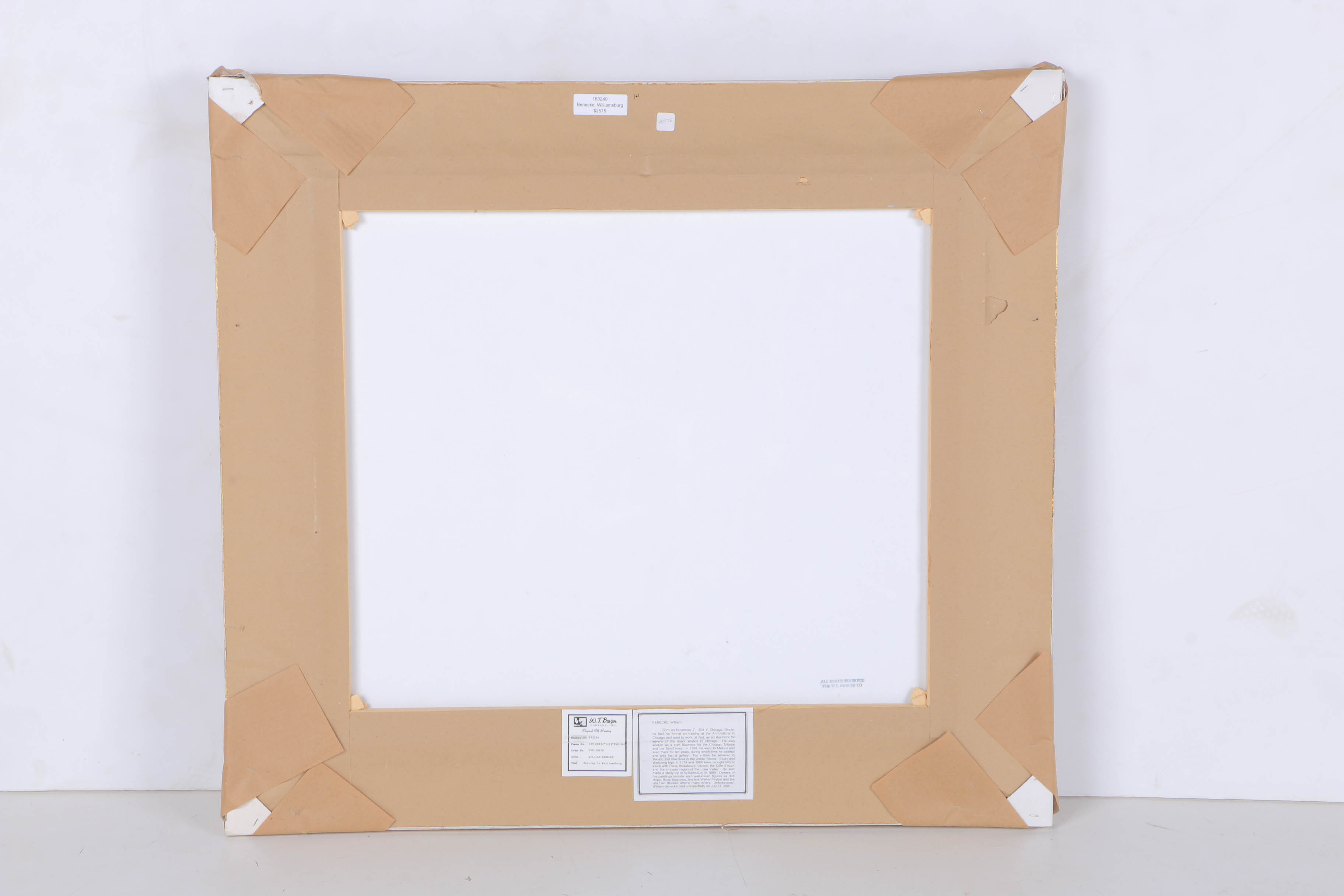 William Benecke Original Oil on Canvas "Morning in Williamsburg"