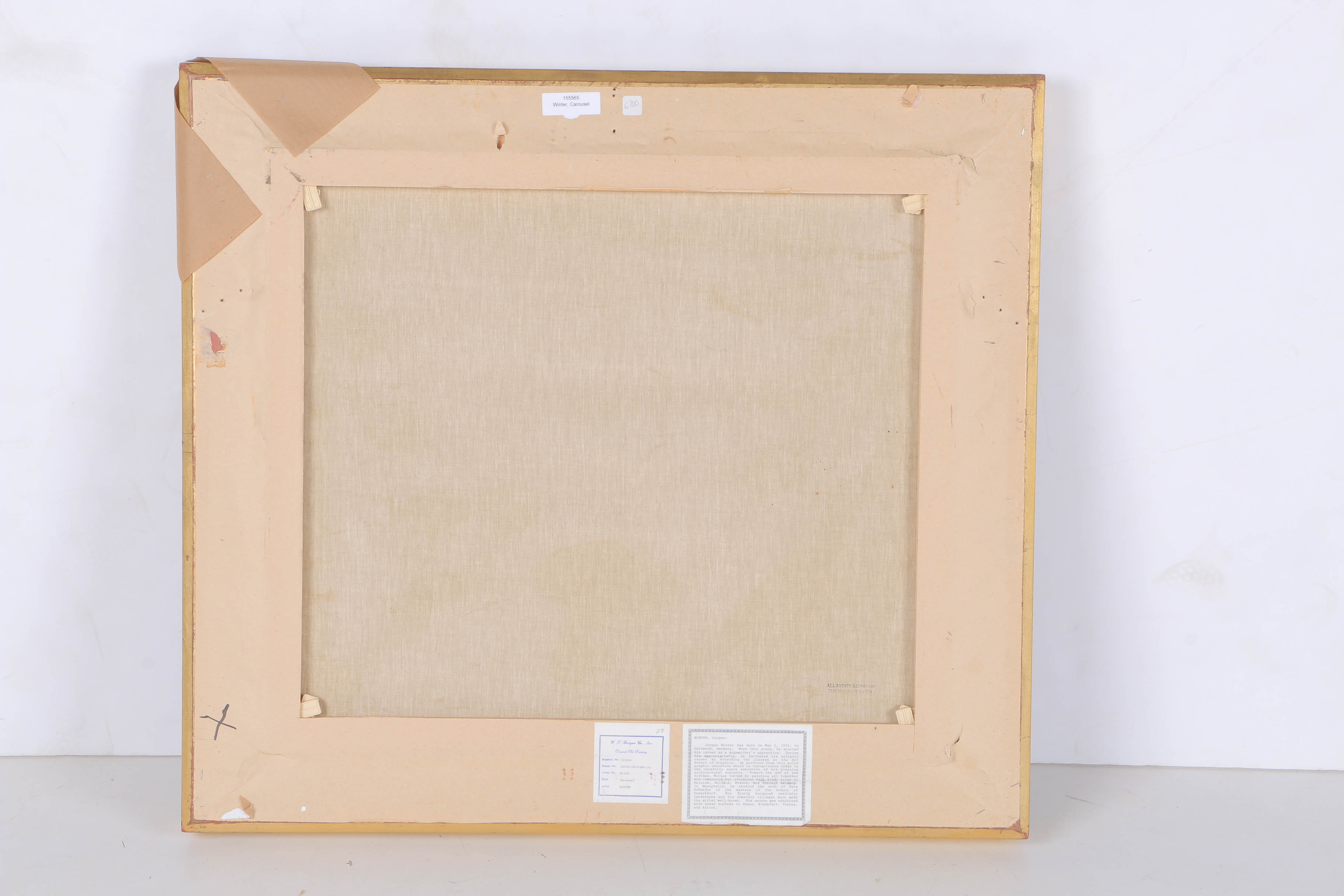 Jurgen Winter Oil Painting on Canvas "Carousel"