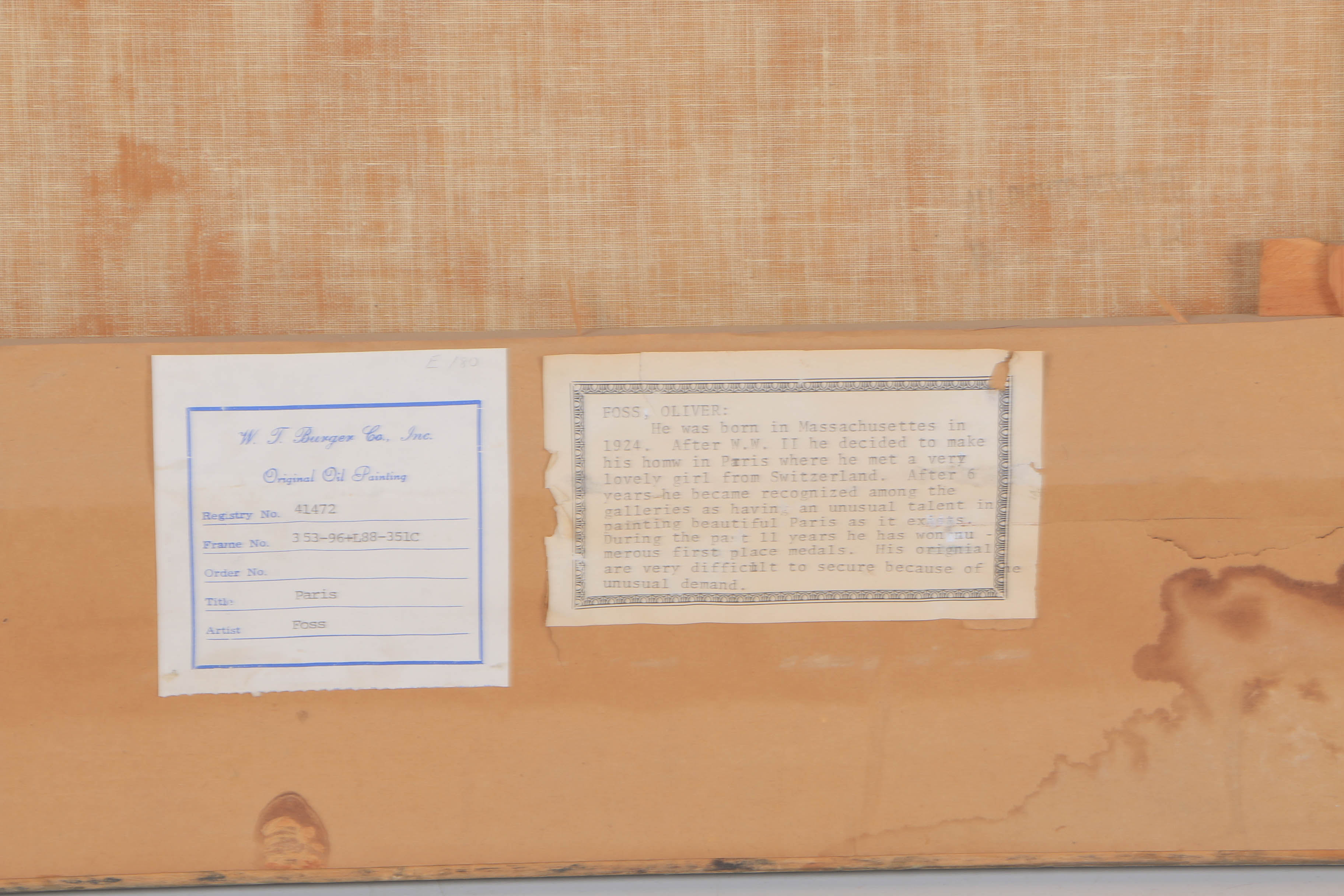 Olivier Foss Oil Painting on Canvas "Paris"