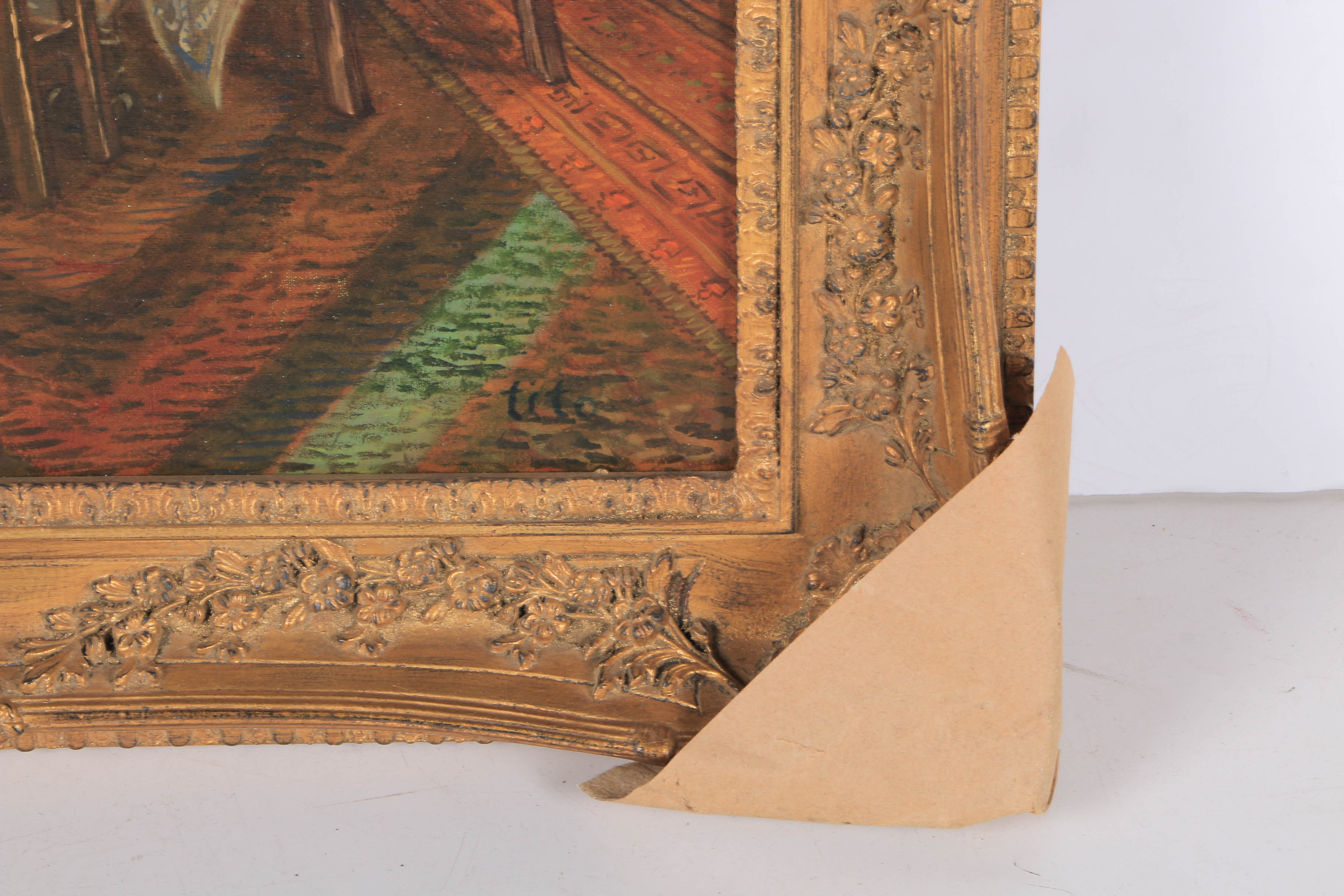 Tito Castaneda Oil Painting on Canvas "Interior"